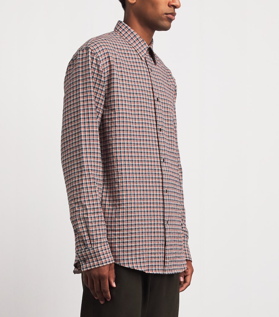 DRIES VAN NOTEN Mens Flannel Check Shirt Image 4