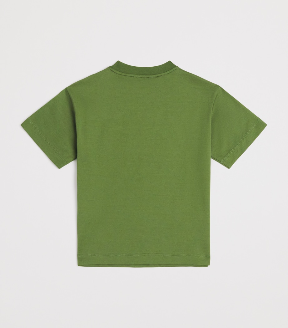 Cotton Logo Print T-Shirt (4-16 Years) U7173VINEYARD GREEN Image 2