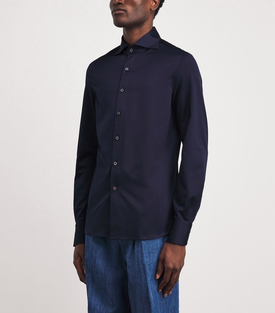Isaia Mens Cotton Jersey Shirt Image 4