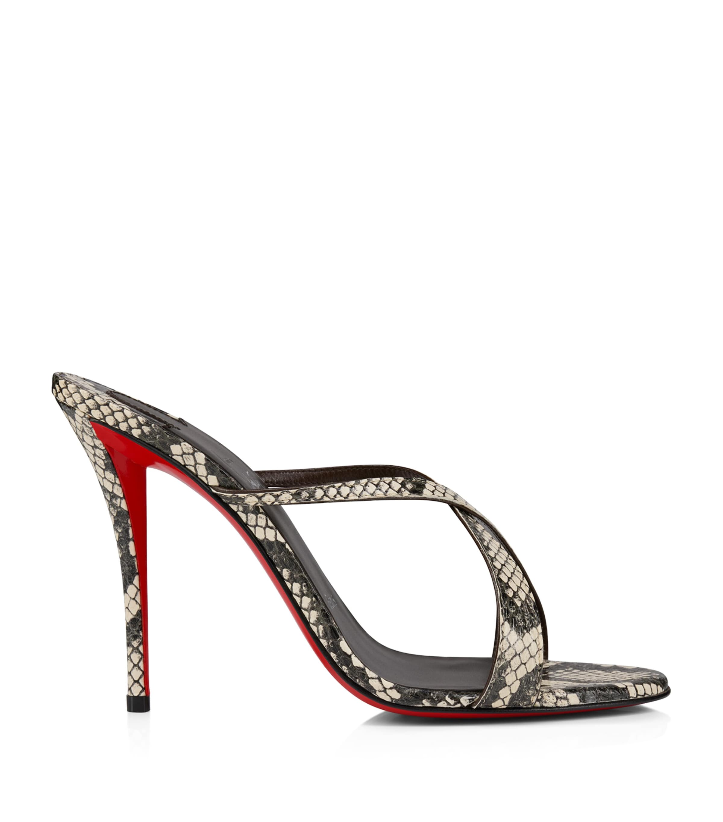 Christian Louboutin Mulazee Cross Elaphe Leather Mules 100 Image 1
