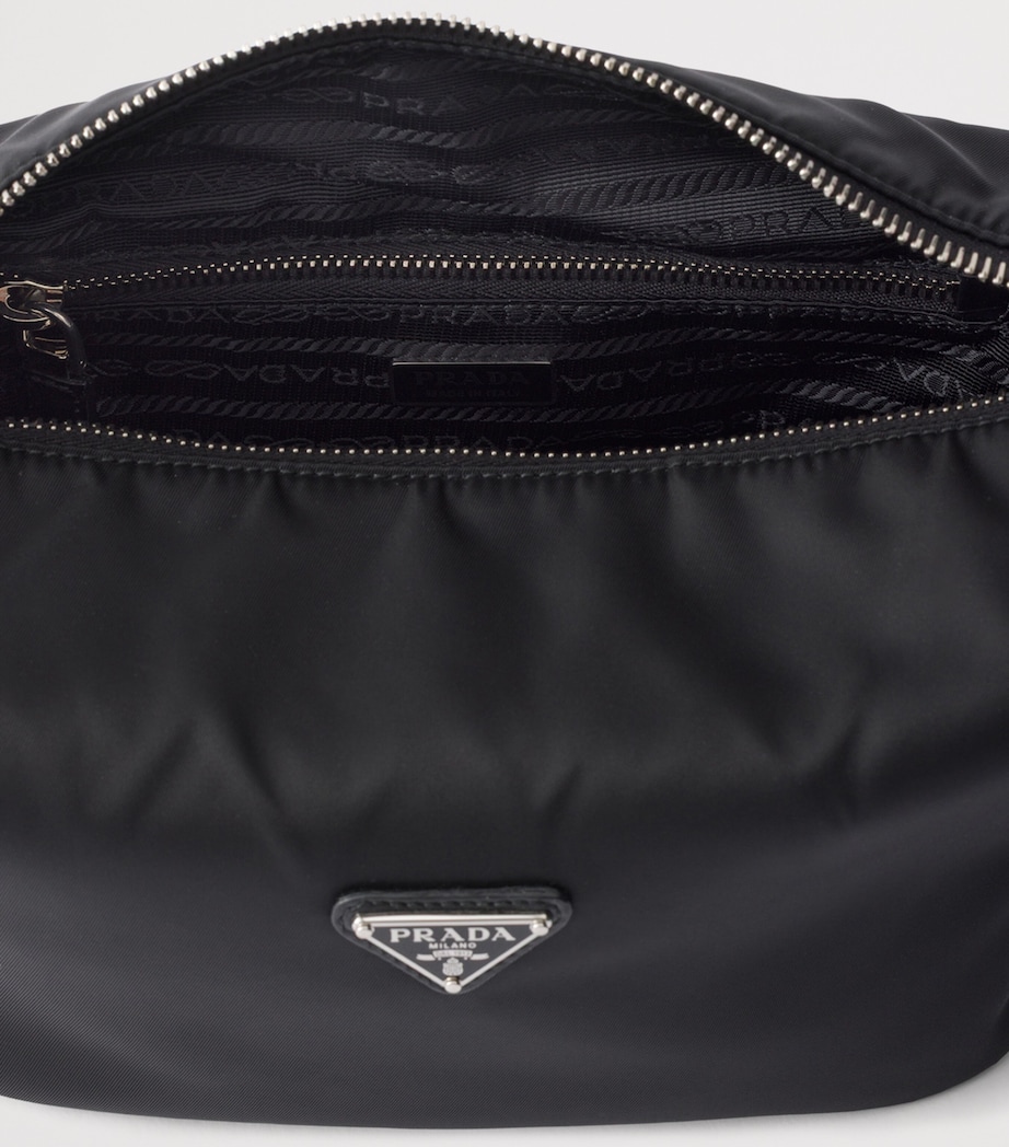 Prada Mini Re-Nylon Cherie Top-Handle Bag Black Image 7