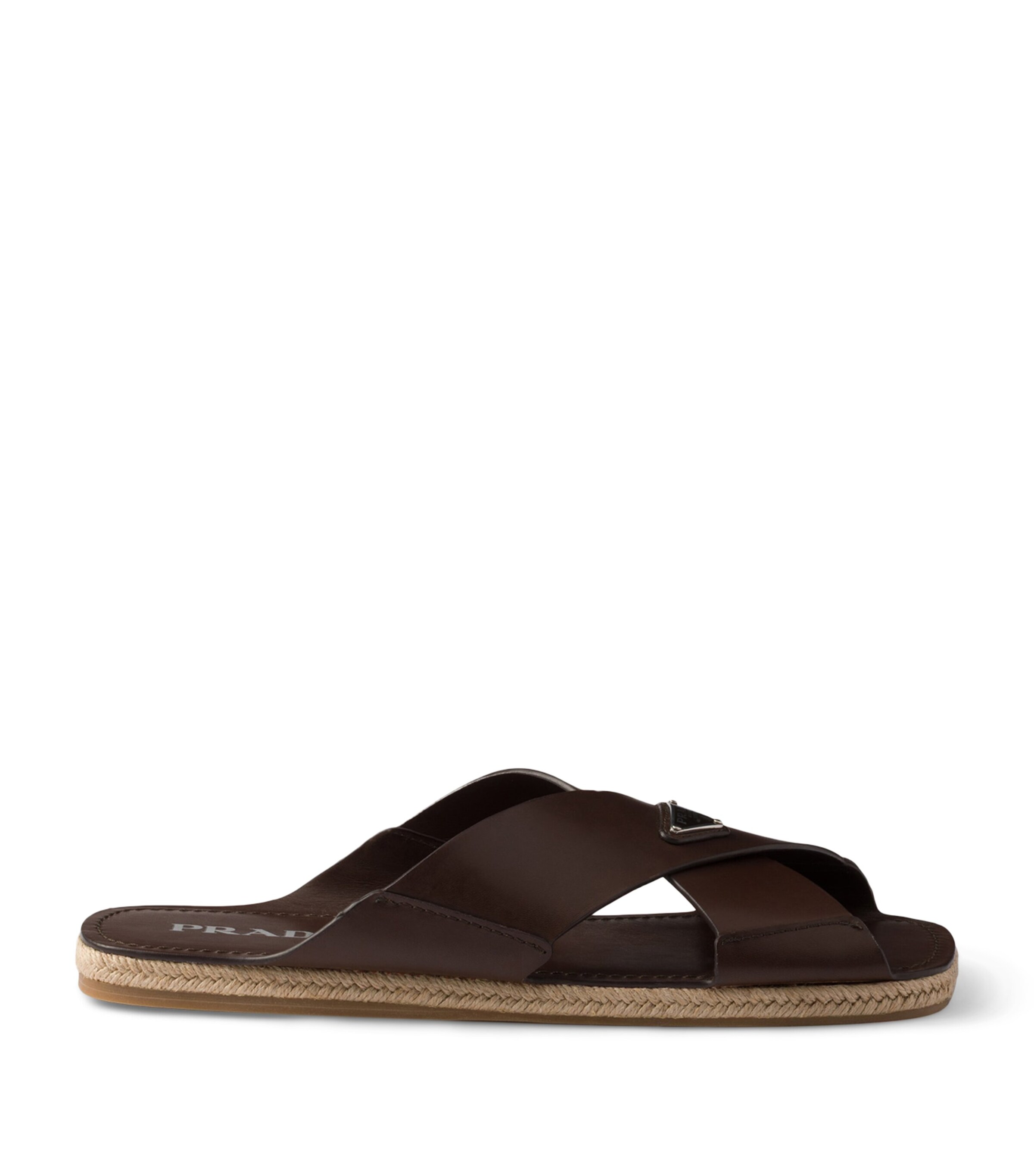Prada Leather Crisscross Sandals Image 1