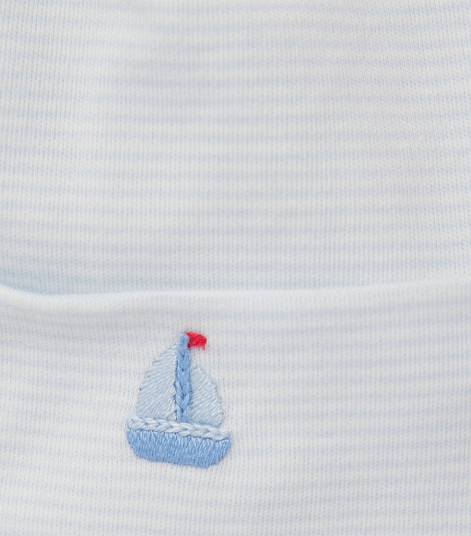 Kissy Kissy Pima Cotton Stripe Hat Blue Image 3