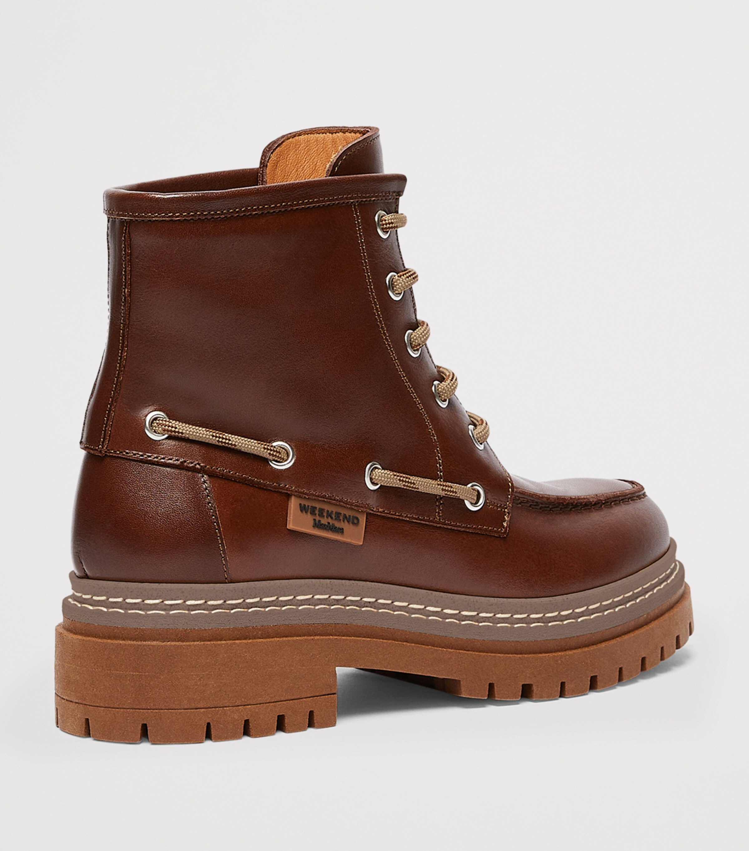Weekend Max Mara Leather Ankle Boots Brown Image 4