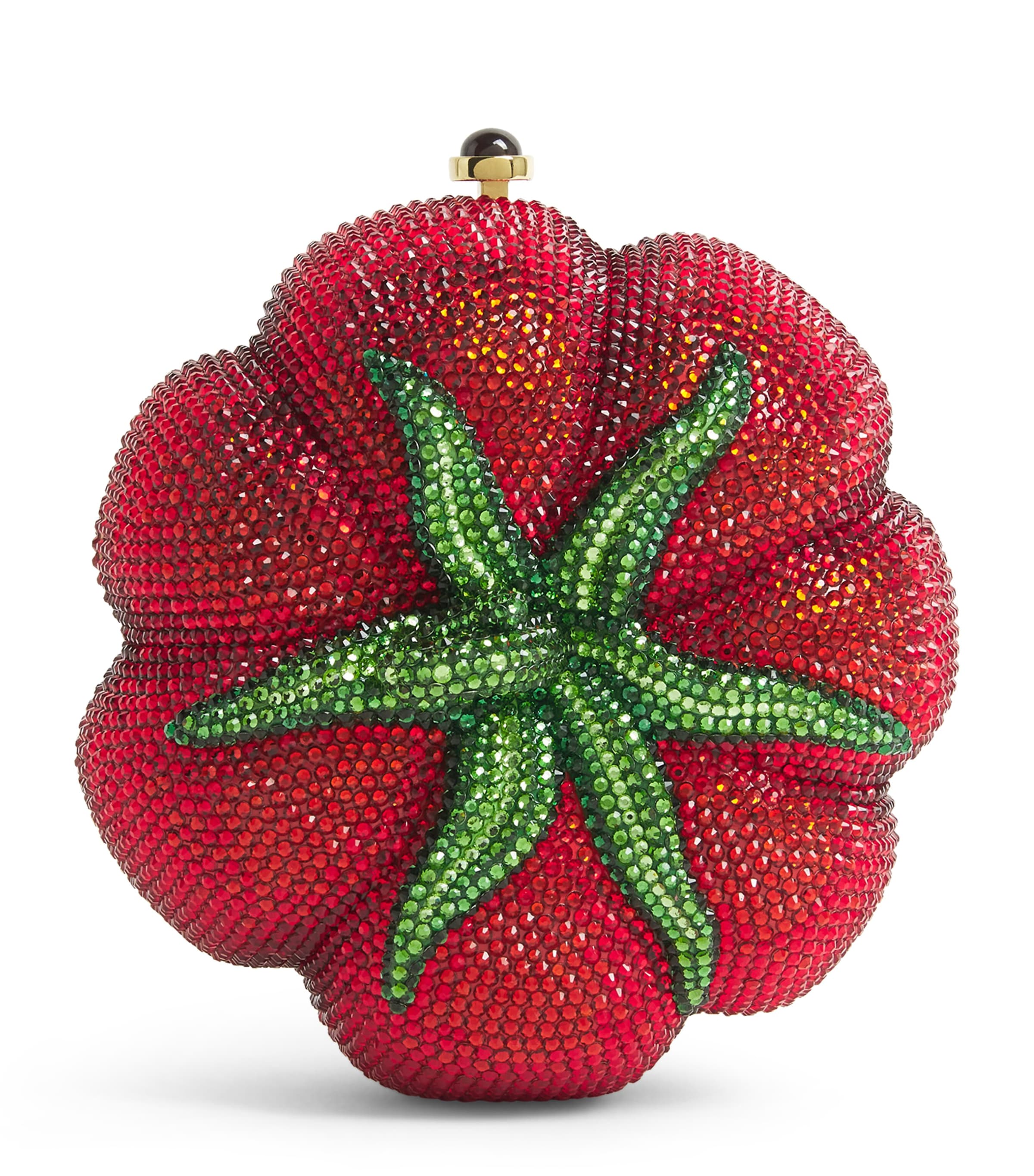 Judith Leiber Embellished Tomato Clutch Bag Chmpg Light Siam Mul Image 1