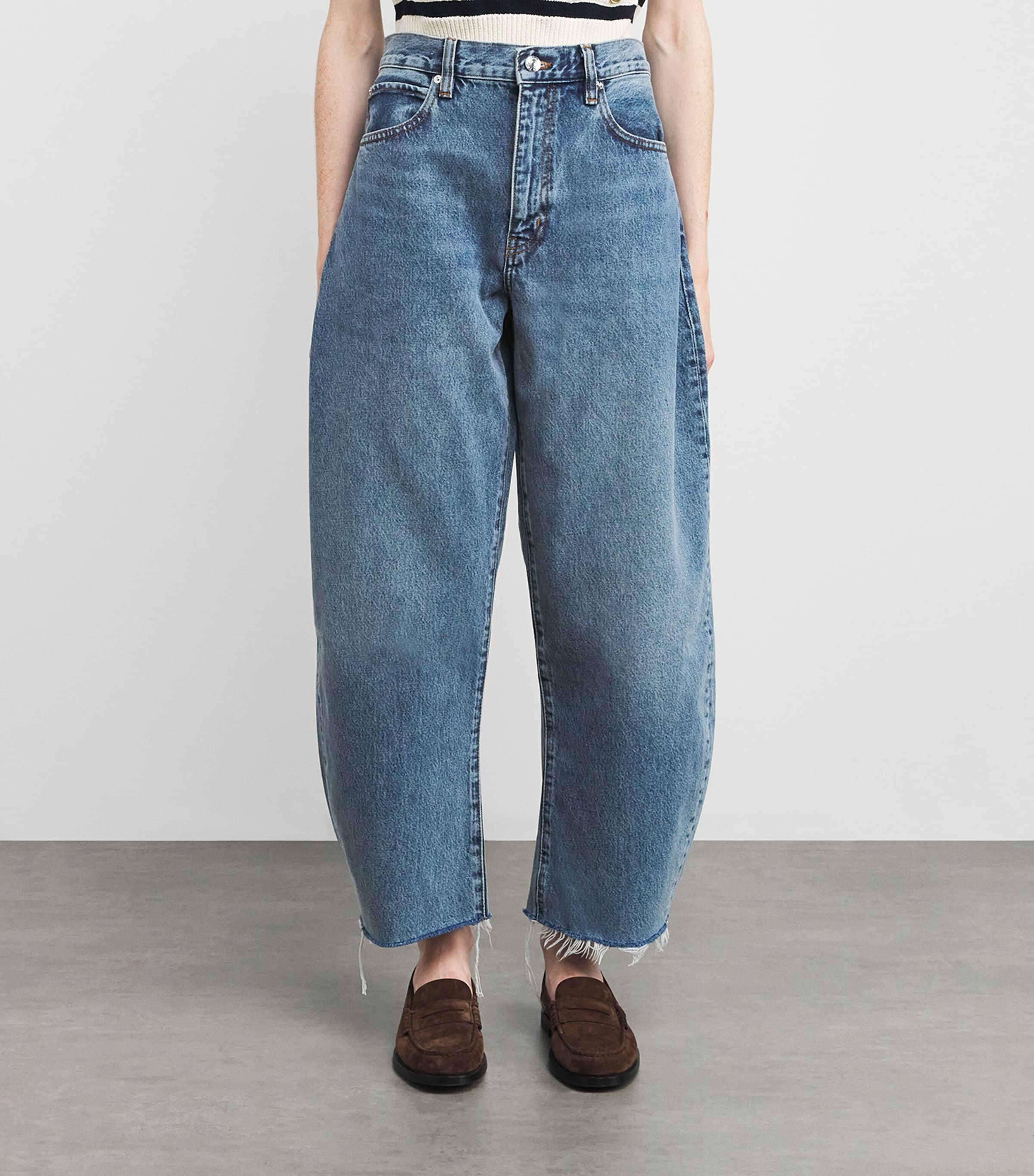The Bubble Crop Jeans KNOCK OUT RAW FRAY Image 3