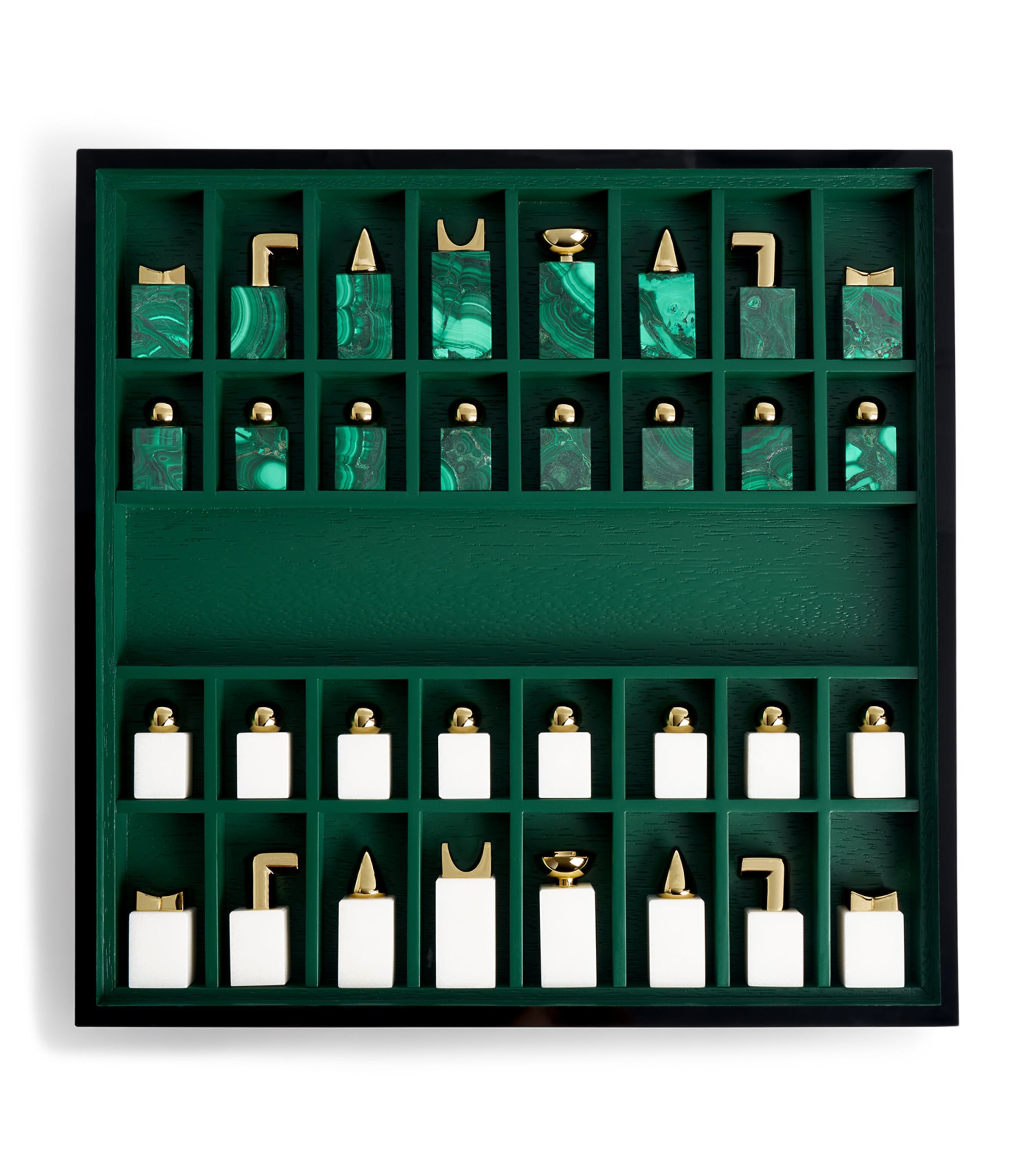 L'Objet Malachite Chess Set Malachite Image 3