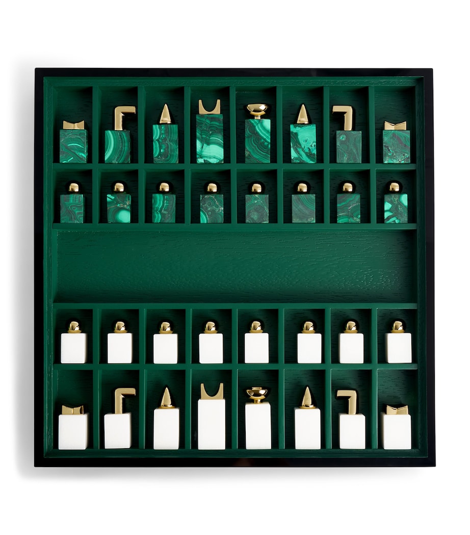 L'Objet Malachite Chess Set Malachite Image 3