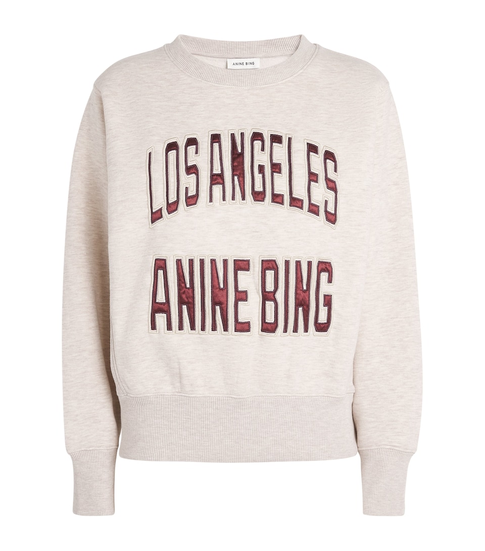 ANINE BING Harry Shrunken Sweatshirt Oatmeal Melange
