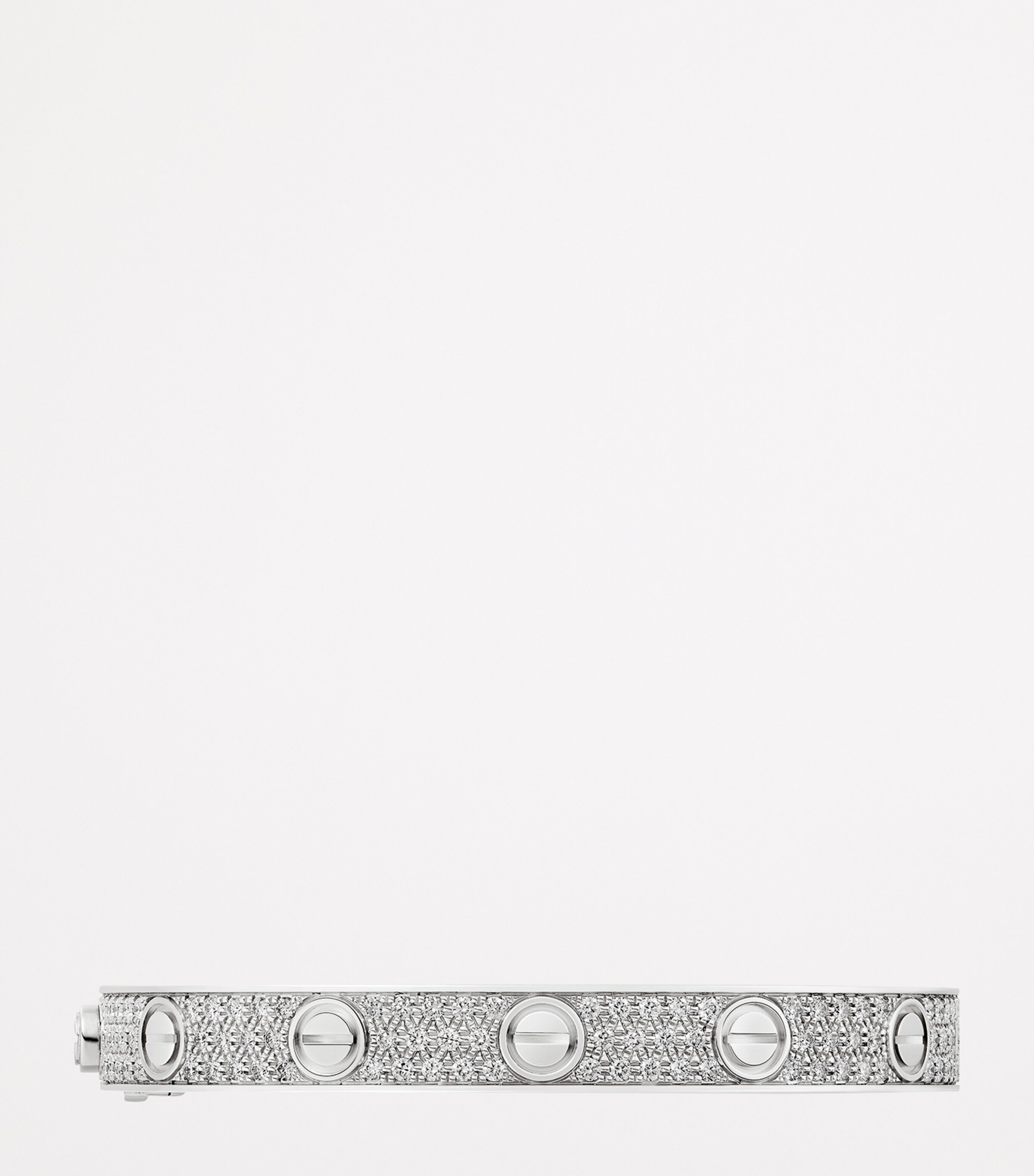 White Gold and Diamond LOVE Bracelet WHITE GOLD Image 5