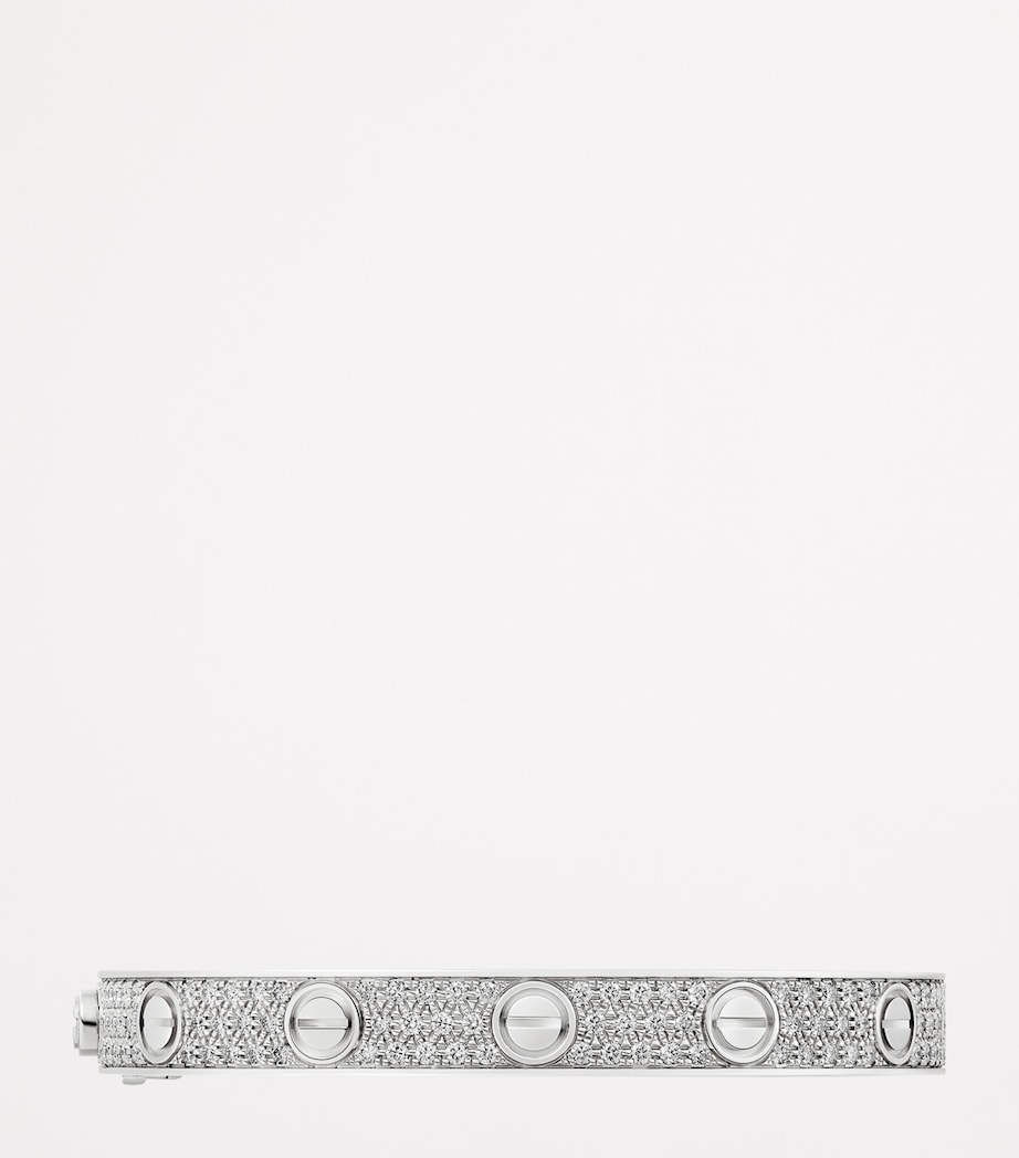 White Gold and Diamond LOVE Bracelet WHITE GOLD Image 5