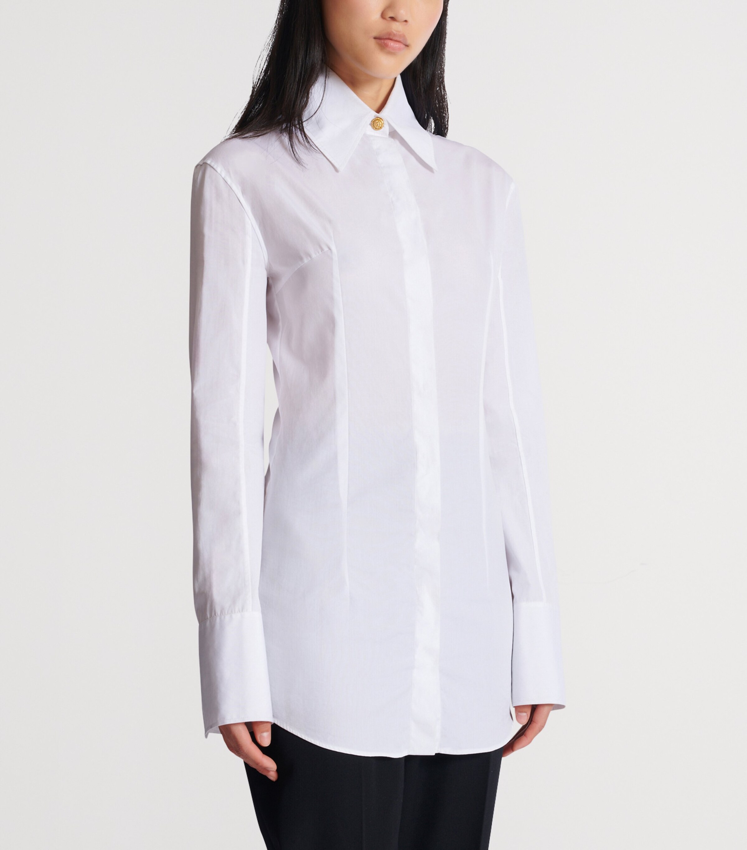 Cotton Poplin Shirt 0FB BLANC OPTIQUE Image 5