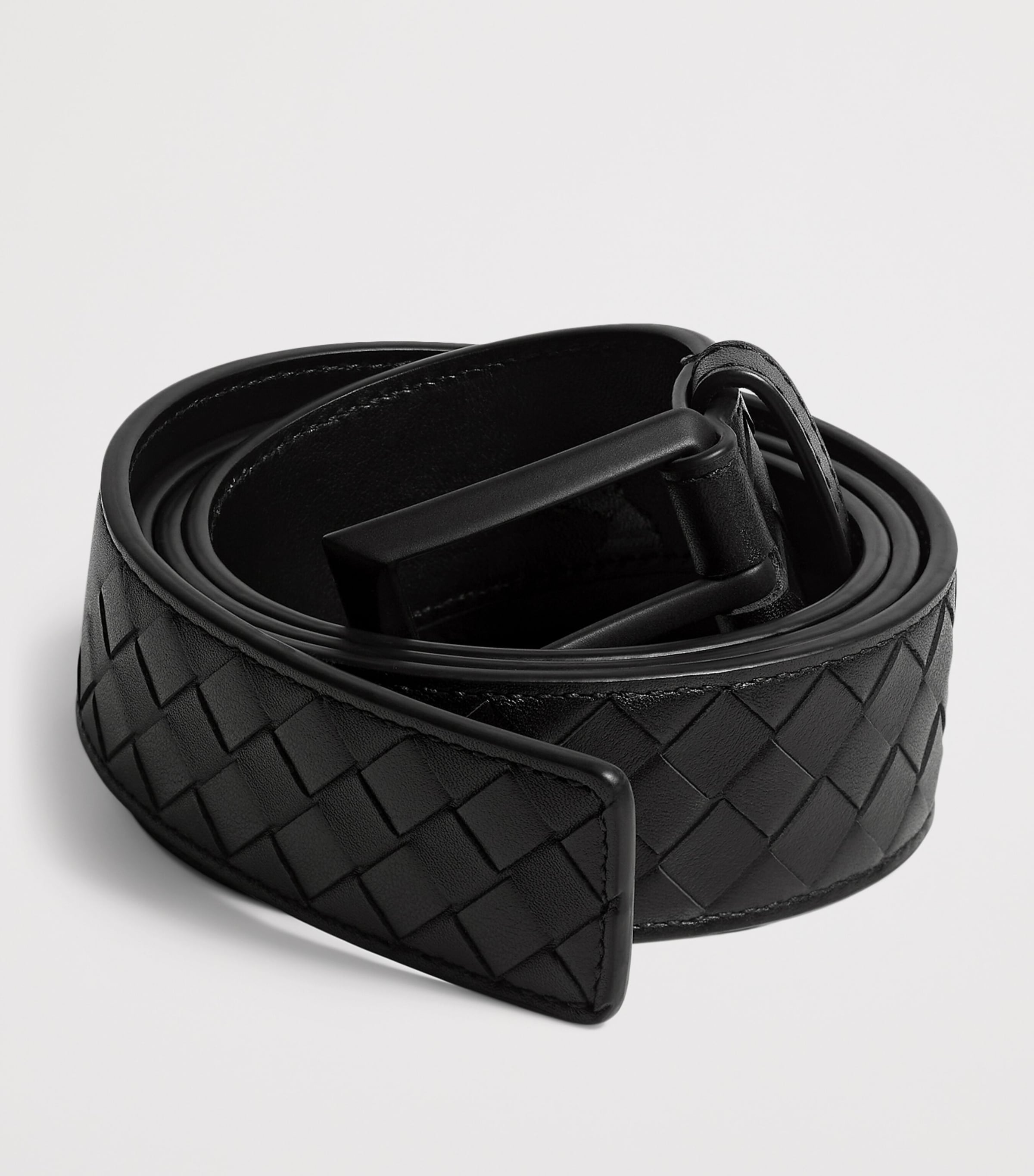 Bottega Veneta Leather Intrecciato Piccolo Belt Image 3