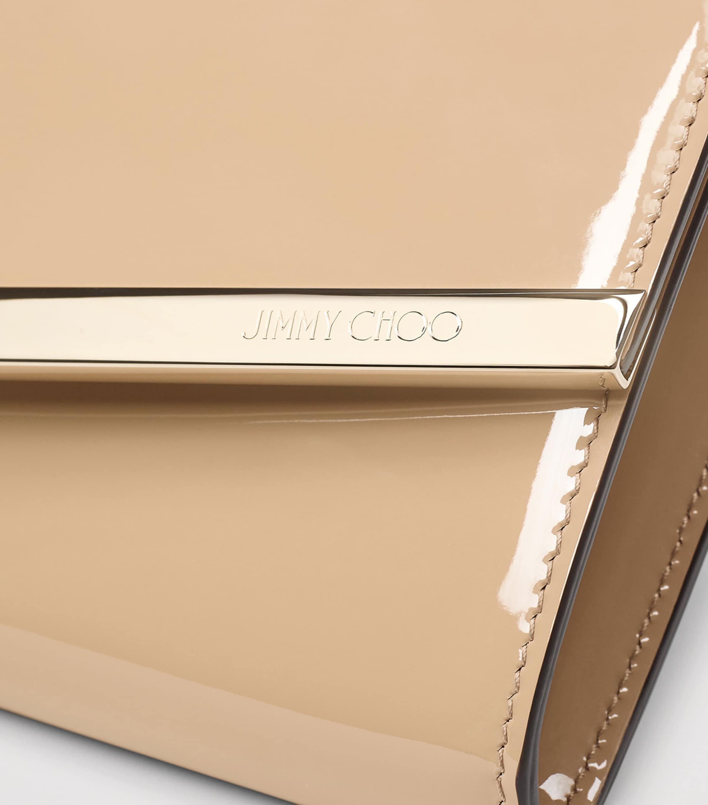 Patent Leather Emmie Clutch Bag CHAI/LIGHT GOLD Image 5