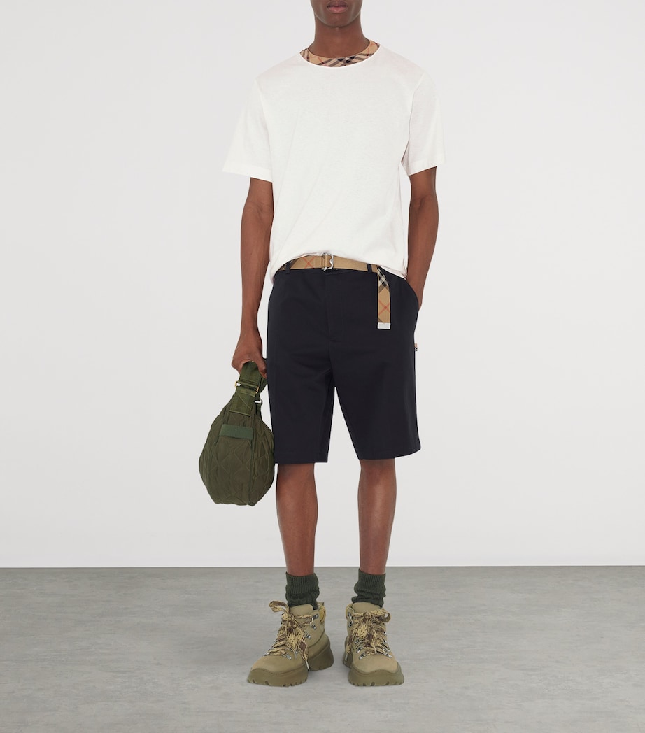 Cotton EKD Slim Shorts NAVY Image 3