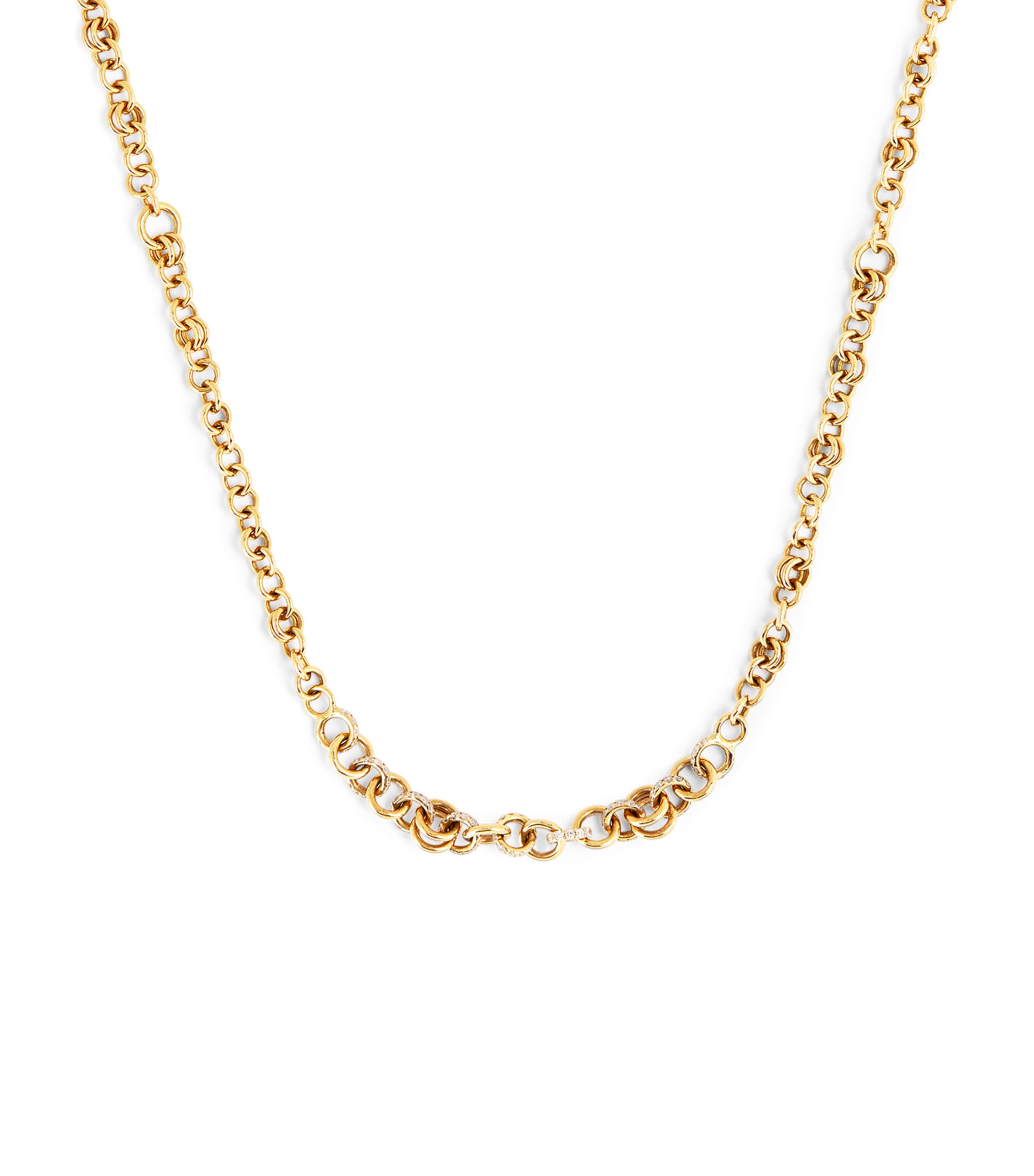 Spinelli Kilcollin Gold And Diamond Gravity Chain Necklace In Gold