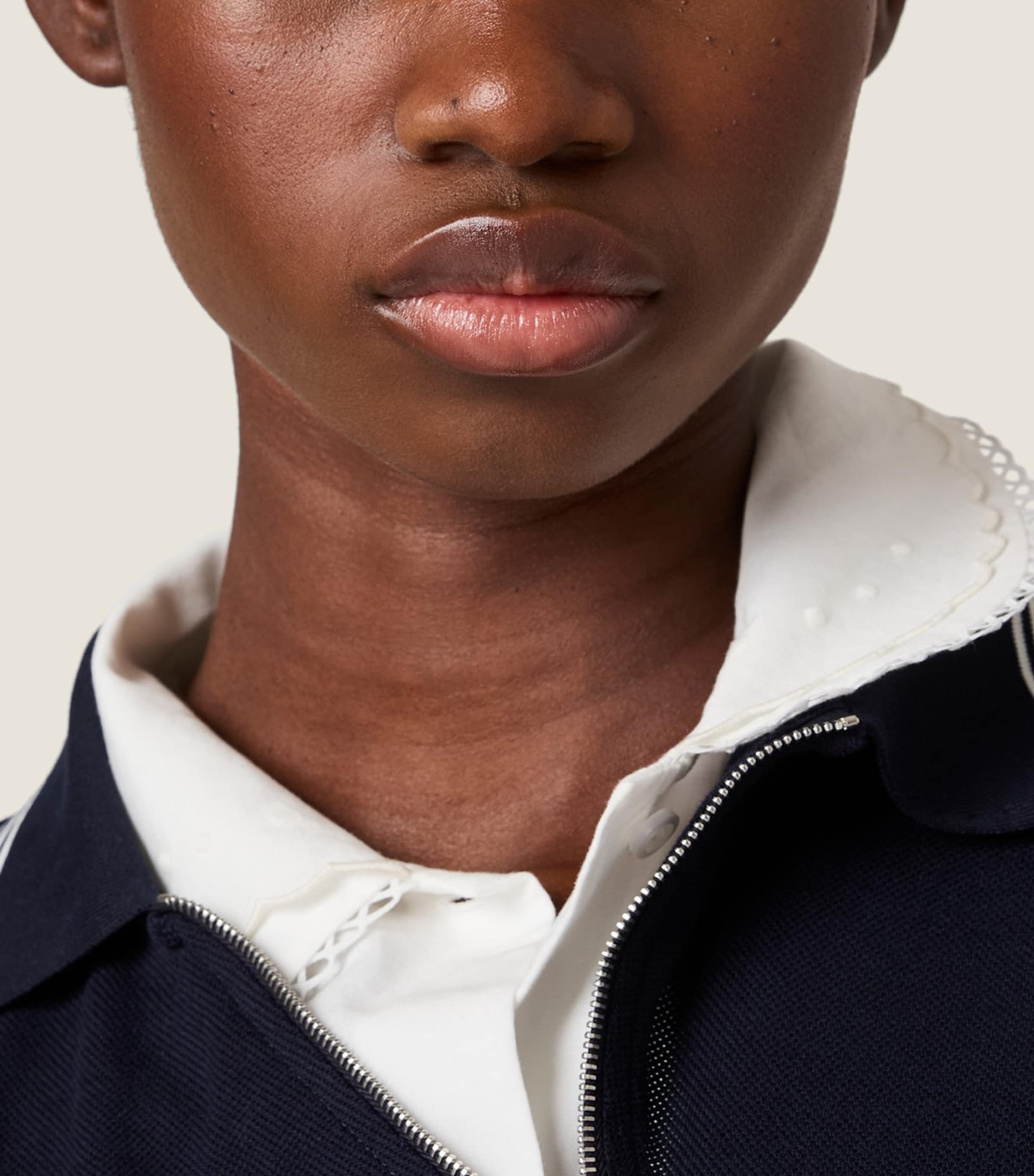 Long-Sleeve Zipped Polo Shirt F0008 Image 4