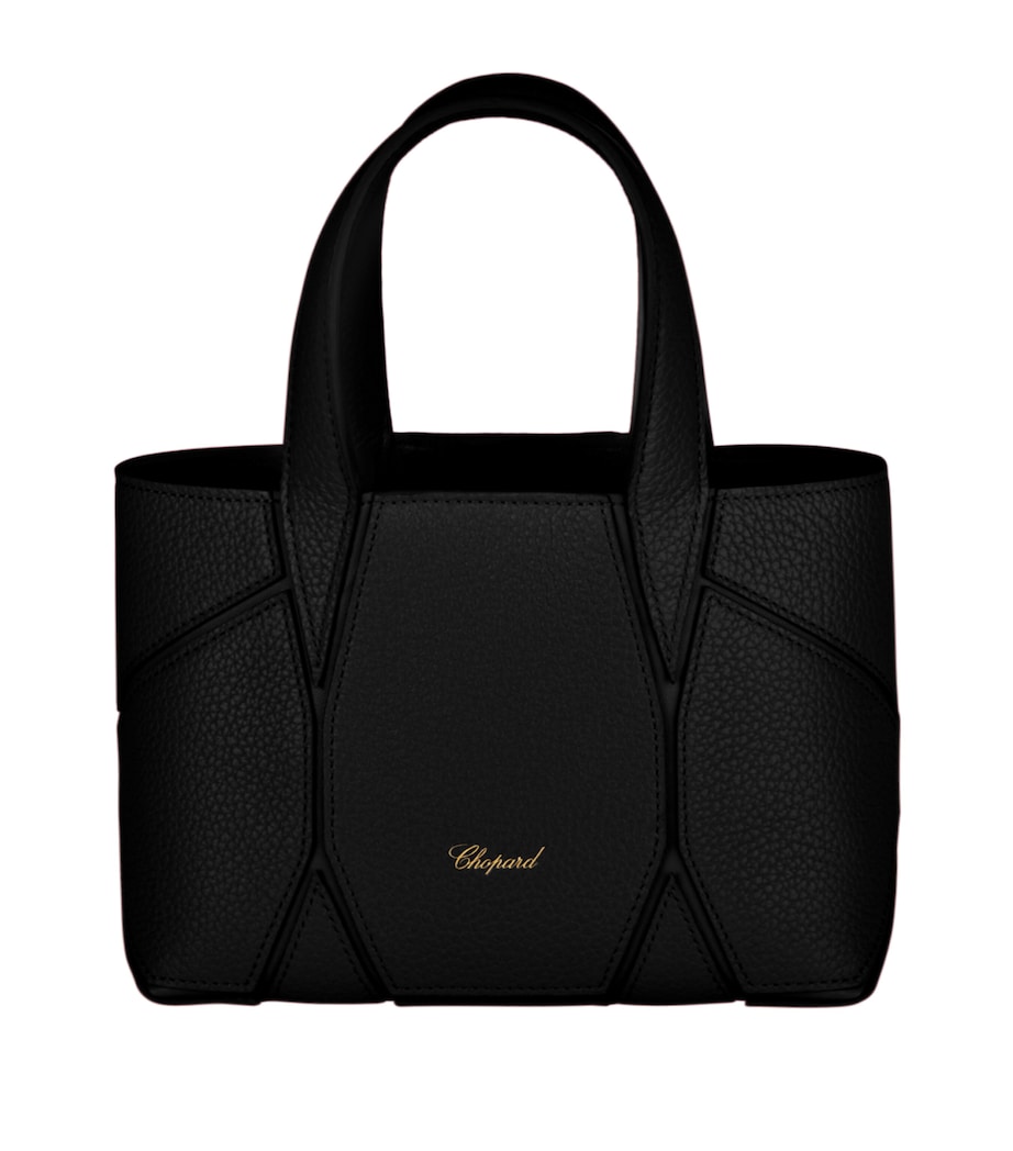 Mini Leather Tote Bag BLACK Image 1