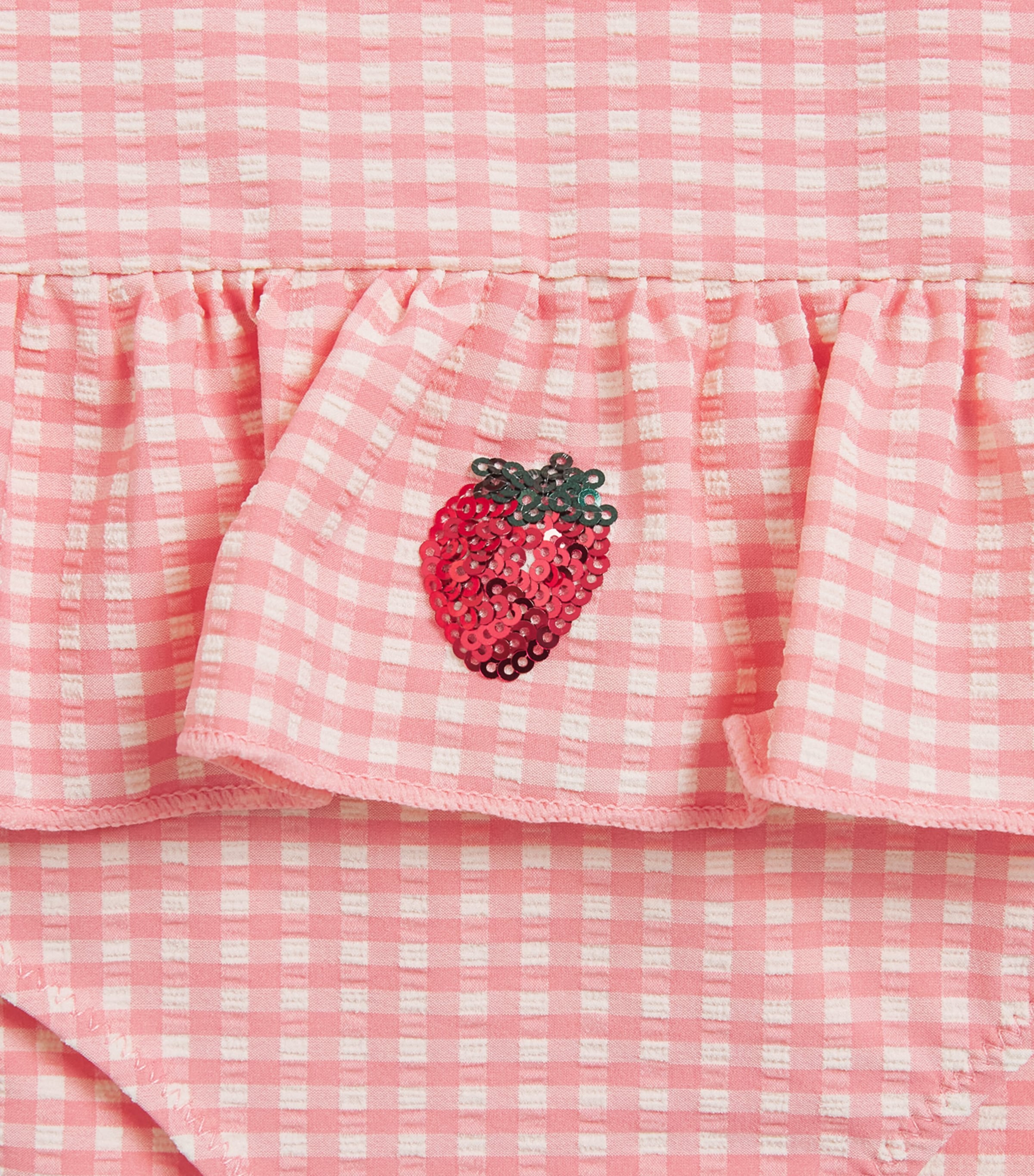 KONGES SLOJD Check Etta Swimsuit (6 Months-10 Years) Geranium Pink Image 3