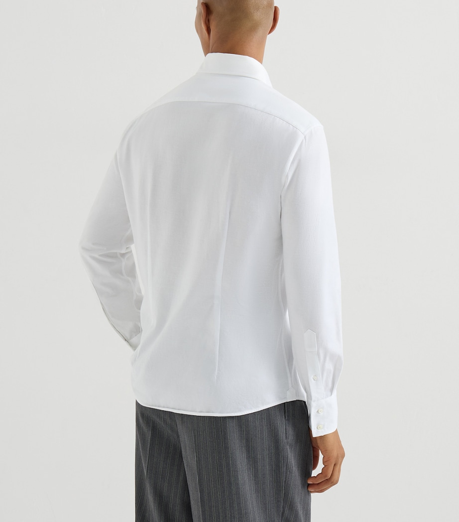 Brunello Cucinelli Mens Cotton Piqué Shirt Image 5