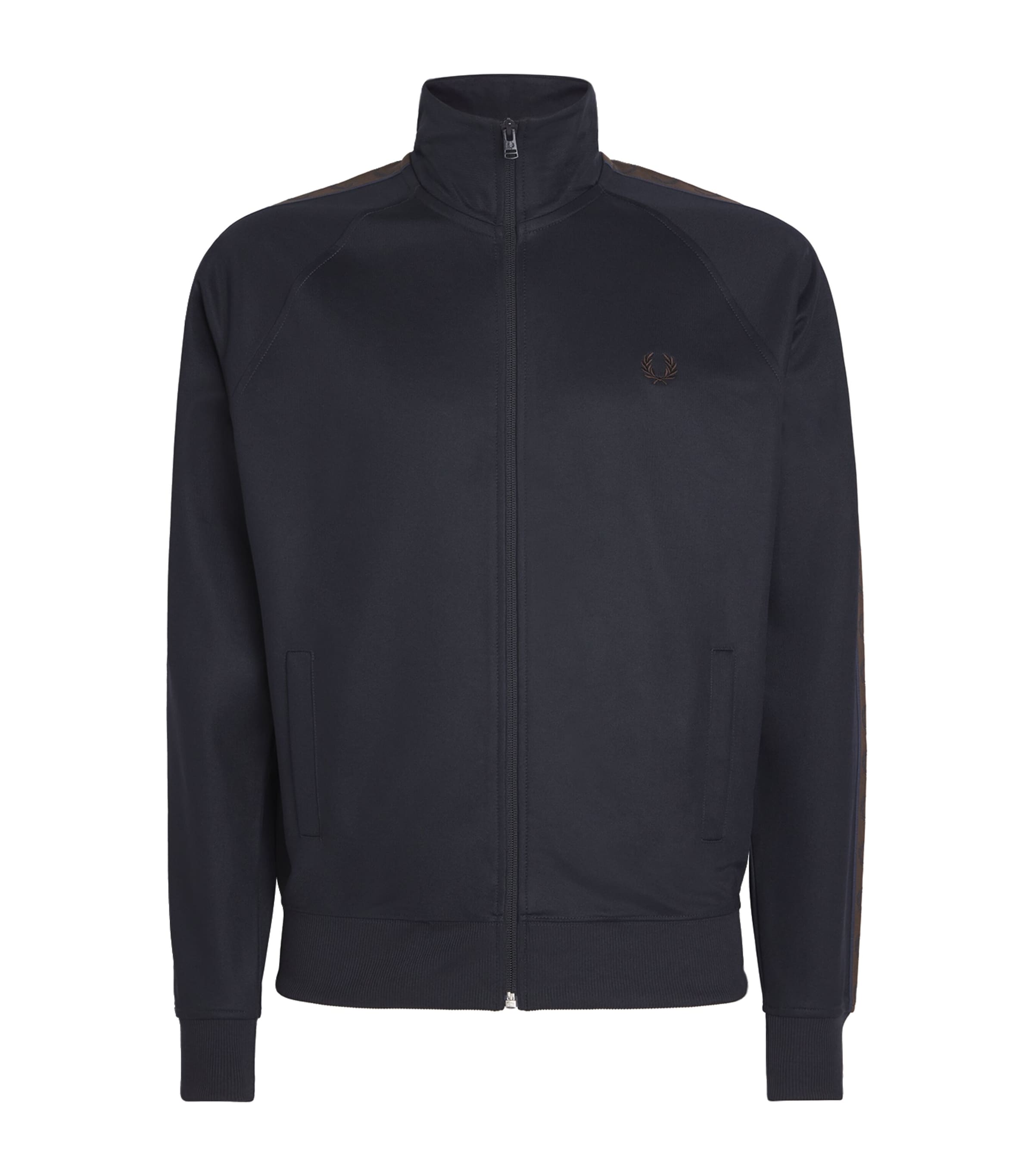 Contrast-Tape Track Jacket 40A NAVY/BURNTOBACCO Image 1