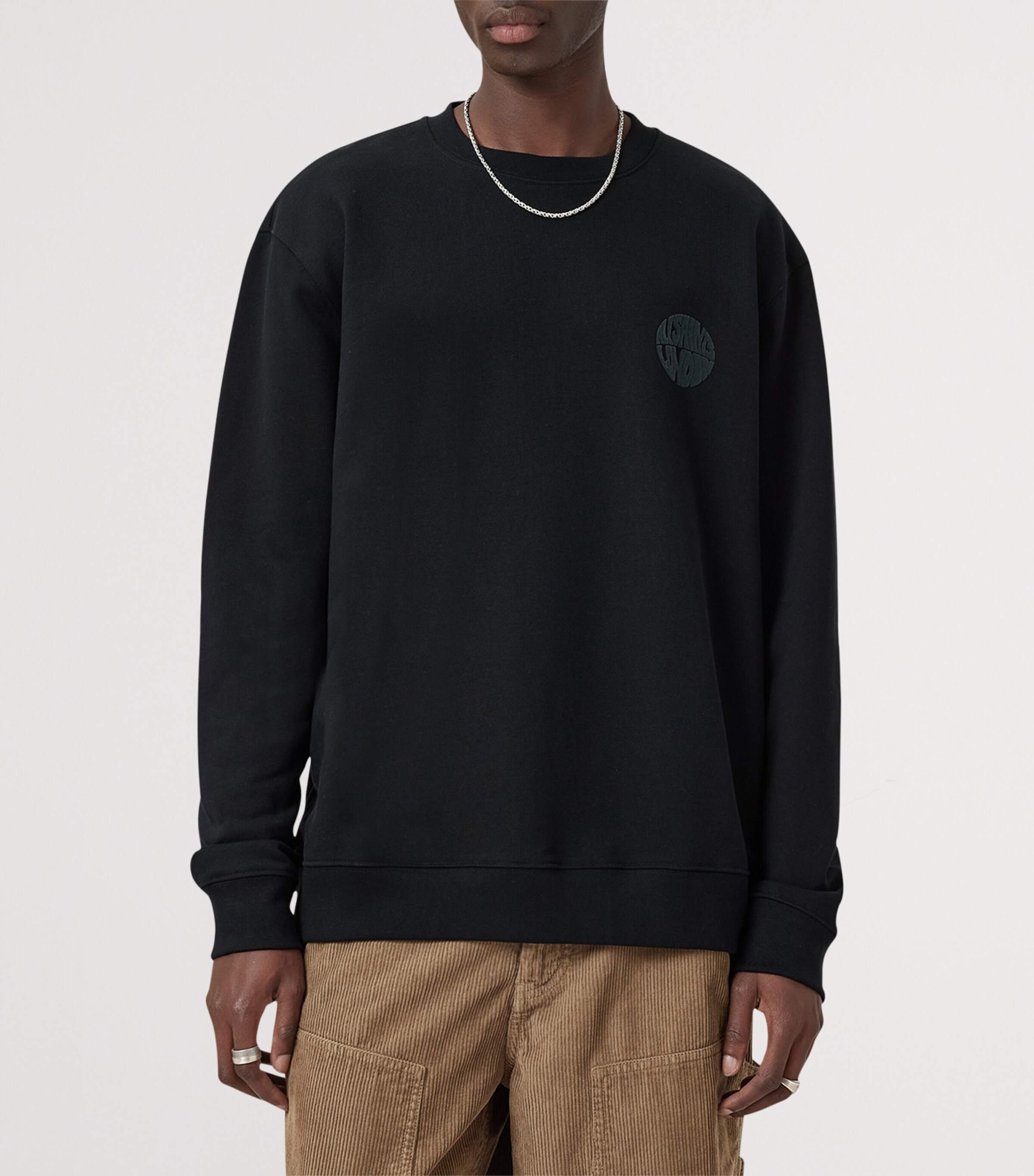 Organic Cotton Waved Sweatshirt JET BLACK Image 4