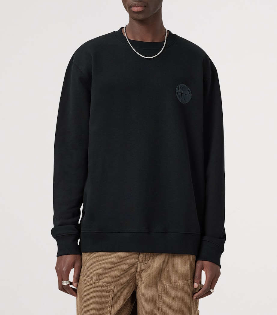 Organic Cotton Waved Sweatshirt JET BLACK Image 4