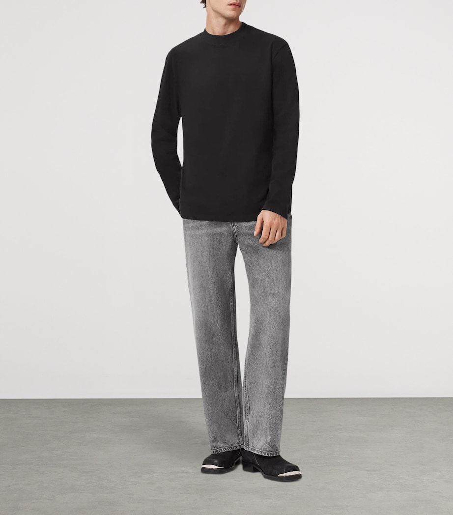 Organic Cotton Long-Sleeve Nero T-Shirt JET BLACK Image 2