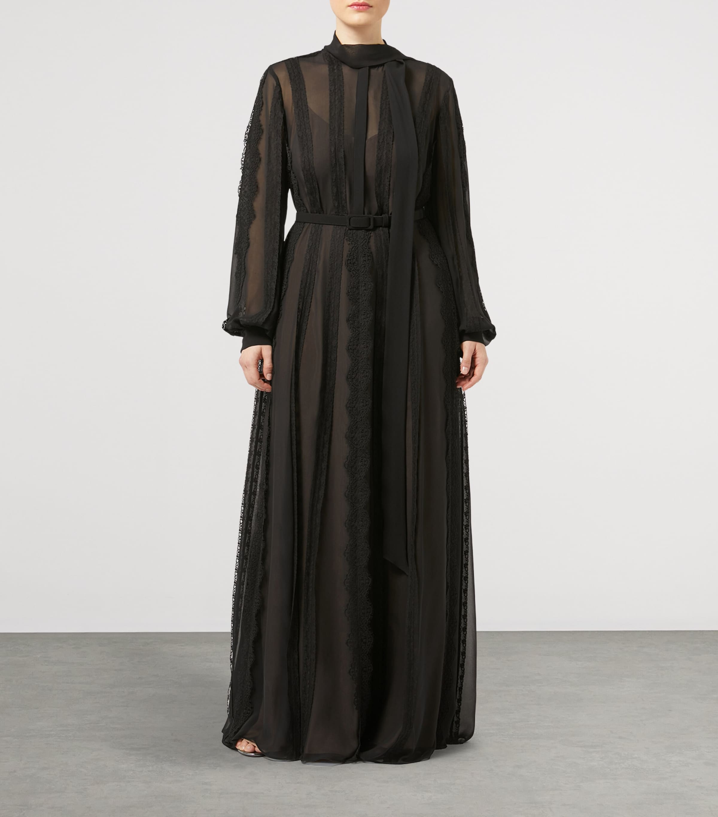 Silk Maxi Dress BLACK Image 2