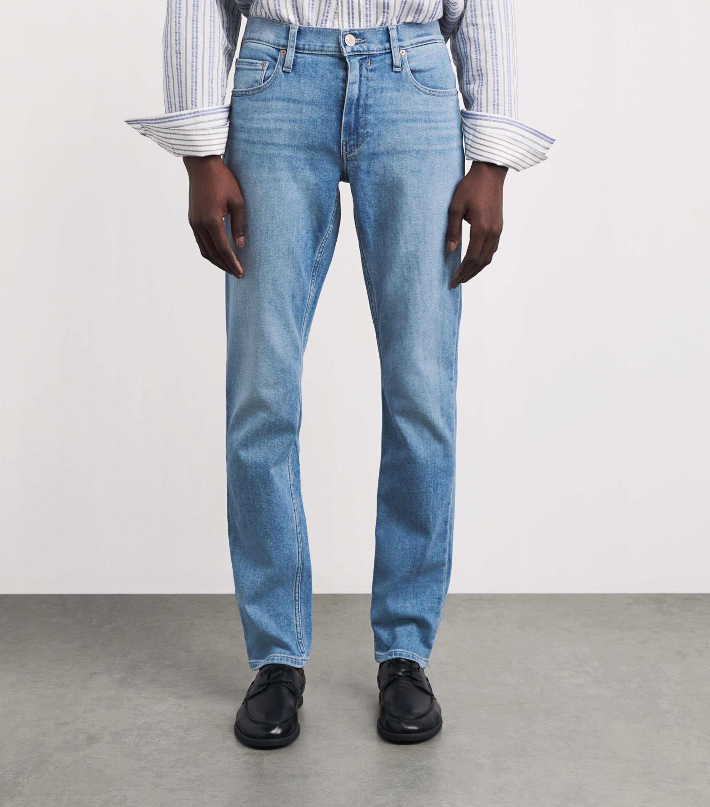 PAIGE Mens Vintage Lennox Slim Jeans Emberton Image 4