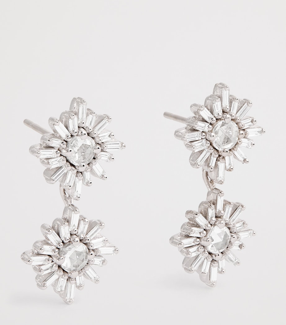Suzanne Kalan White Gold and Diamond Doublet Earrings Wg/wd Image 3