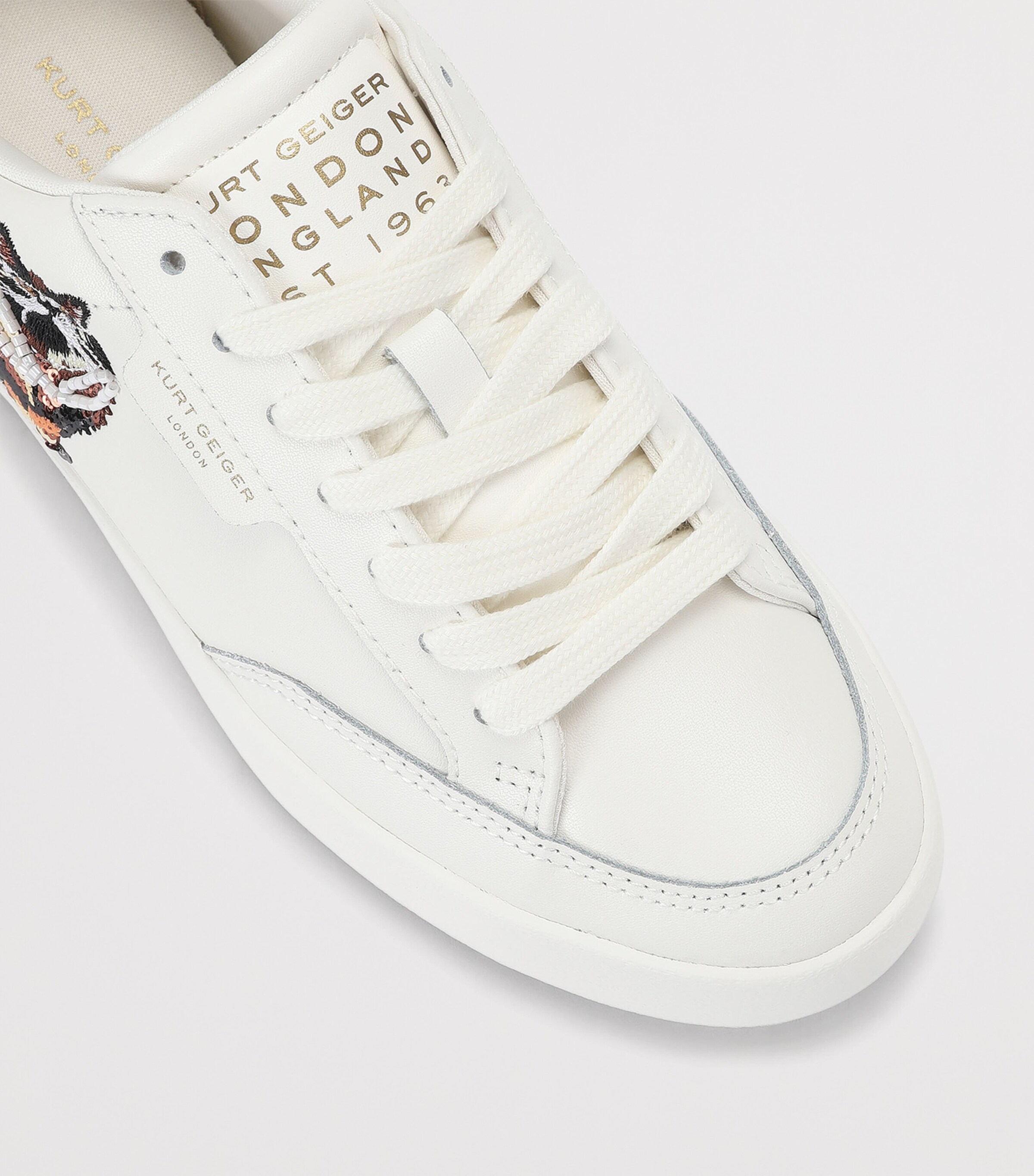 Kurt Geiger London Leather London Patch Sneakers White Image 2