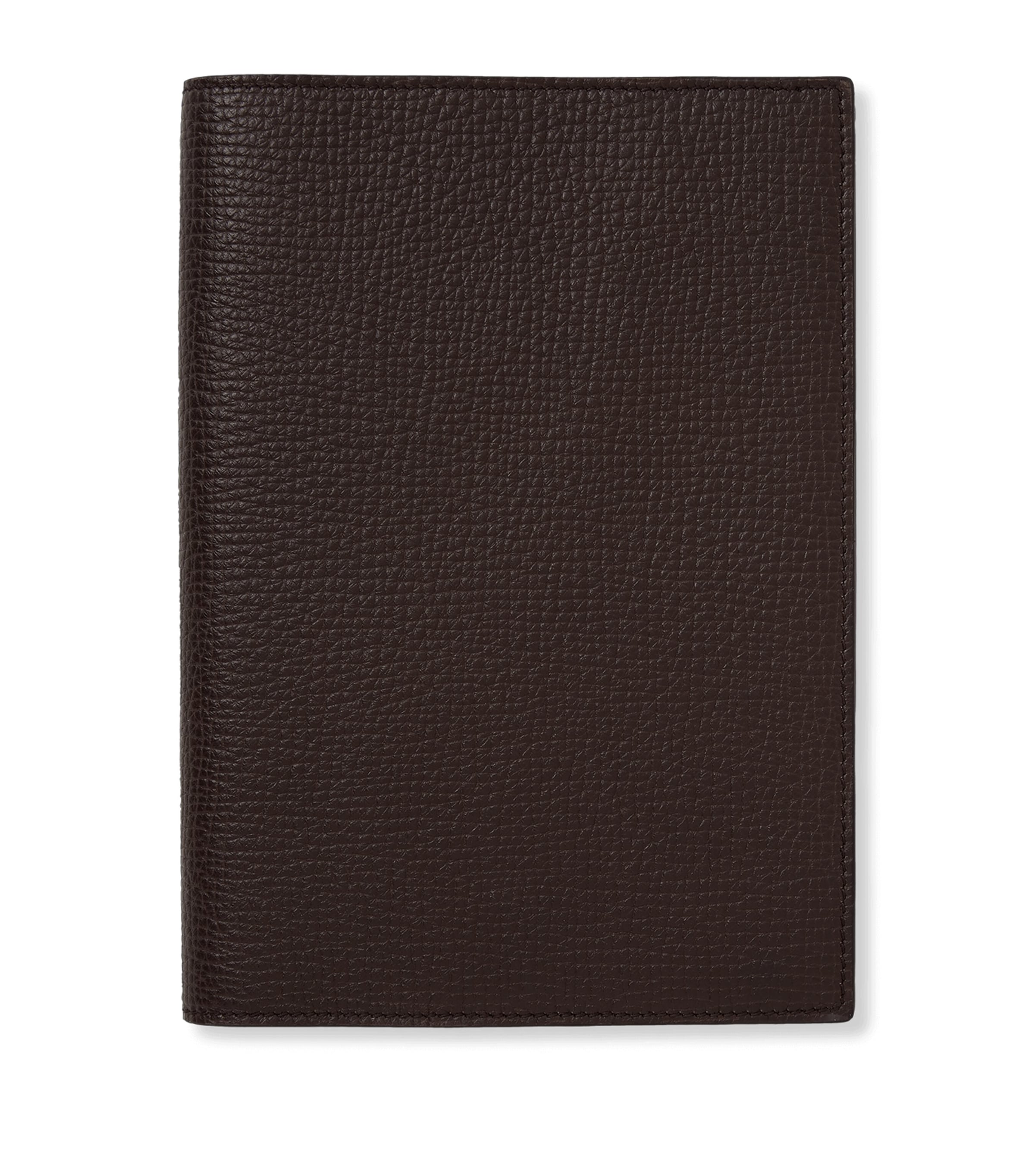 Smythson Calfskin Ludlow Evergreen Refillable Notebook Dark Brown Image 1