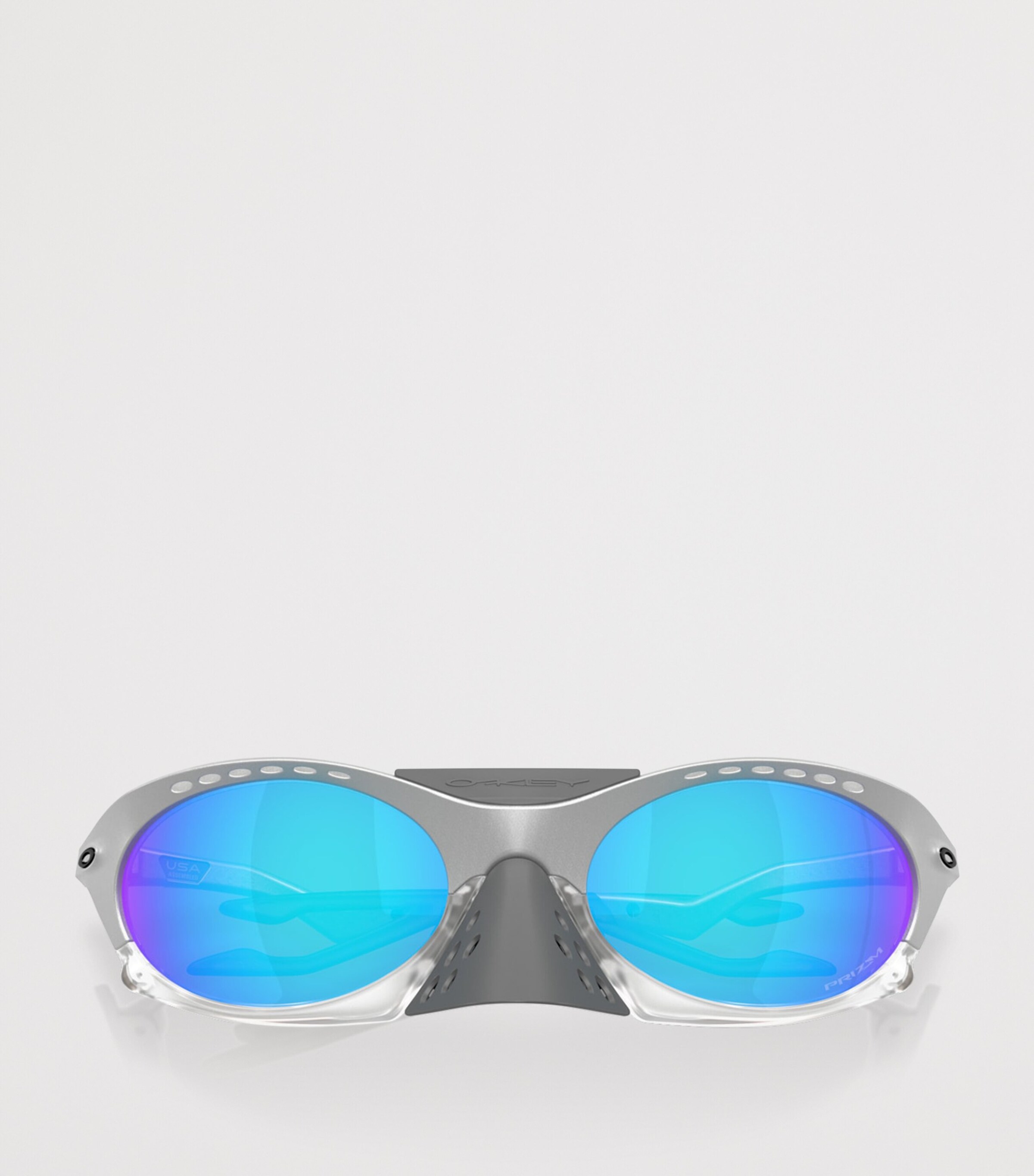 Oakley Plantaris Oval Sunglasses Silver Image 6