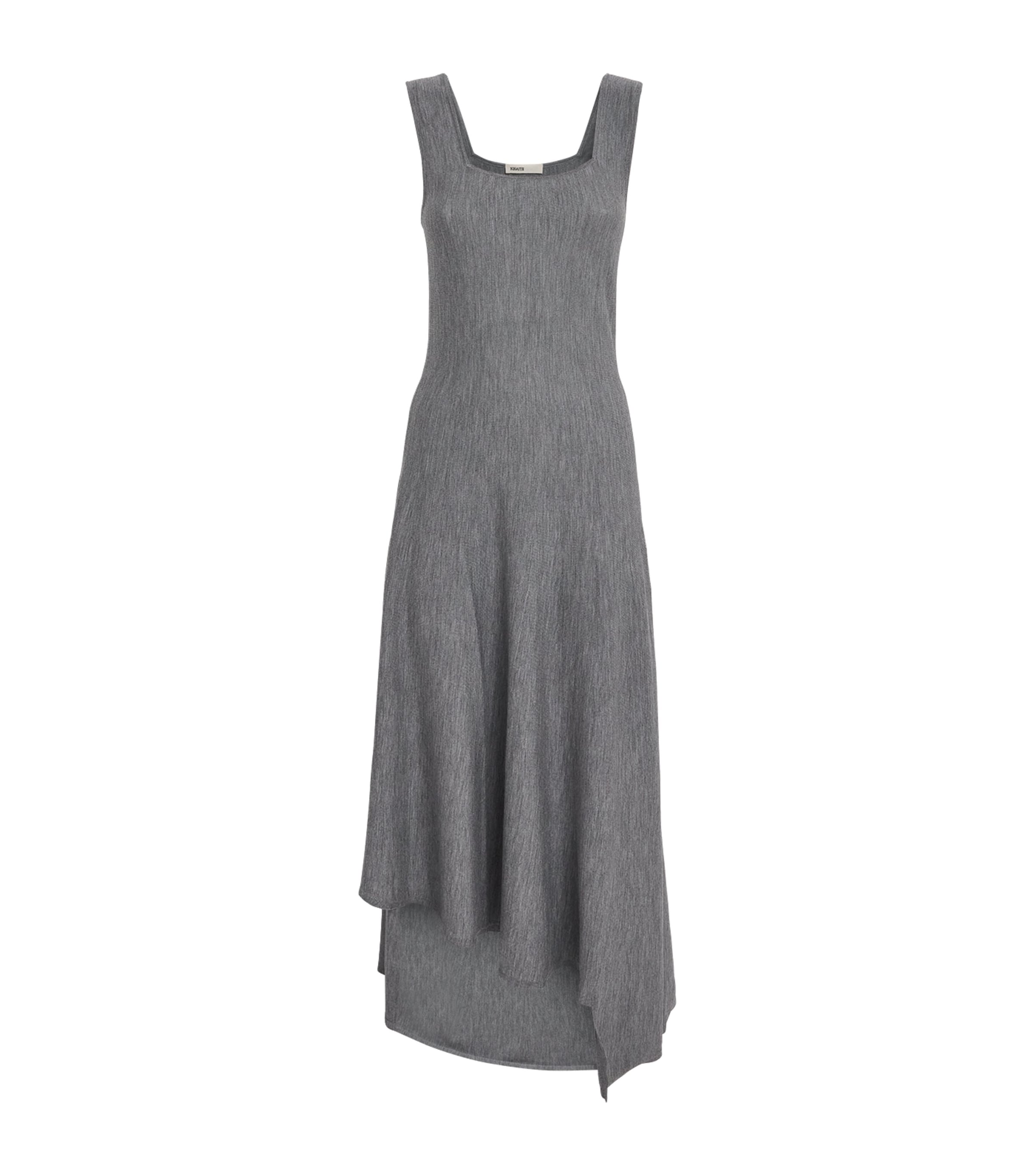Khaite Womens Merino Wool Seberg Midi Dress Sterling Image 1