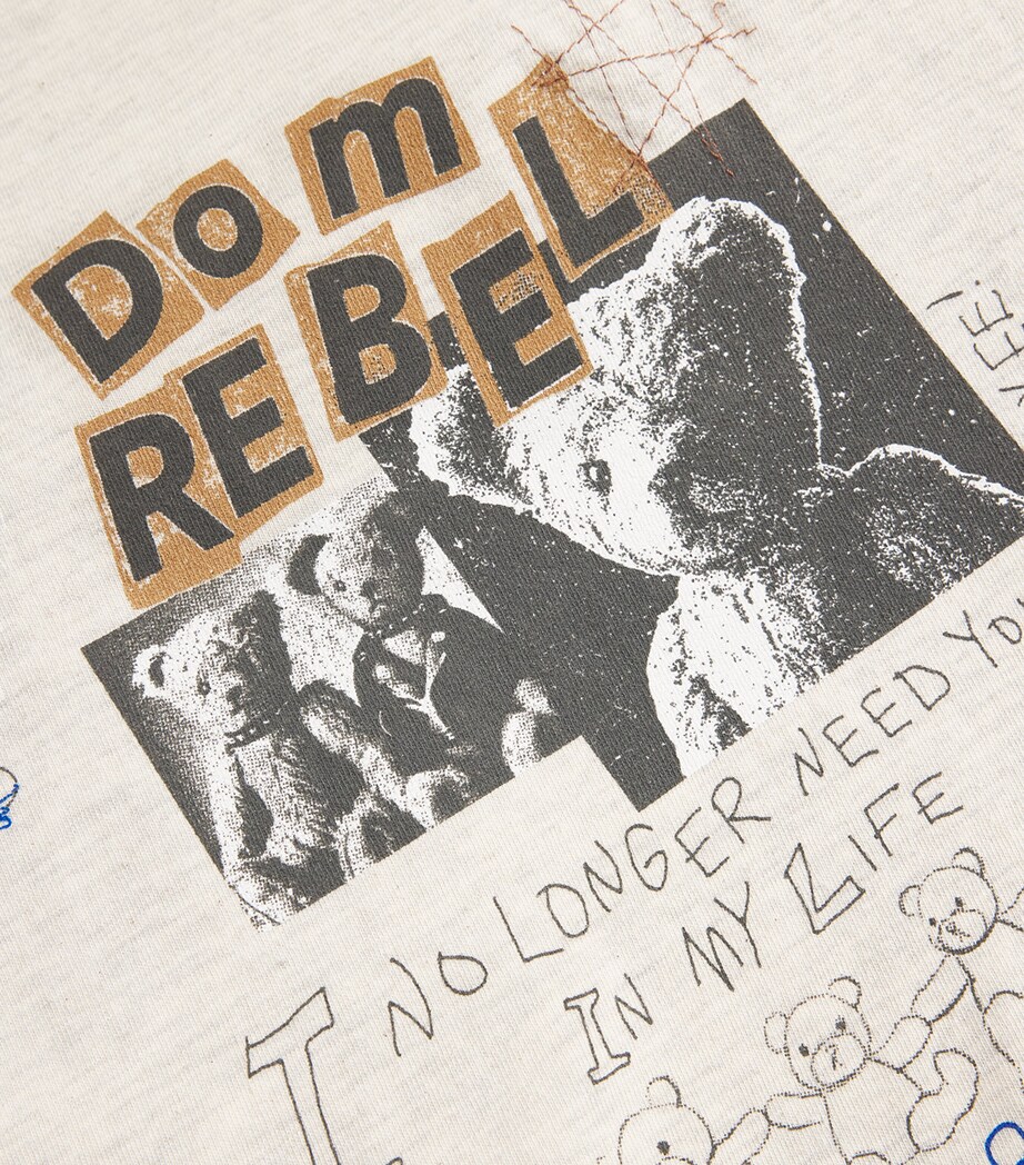 DOMREBEL Mens Break Up T-Shirt Greige Image 5