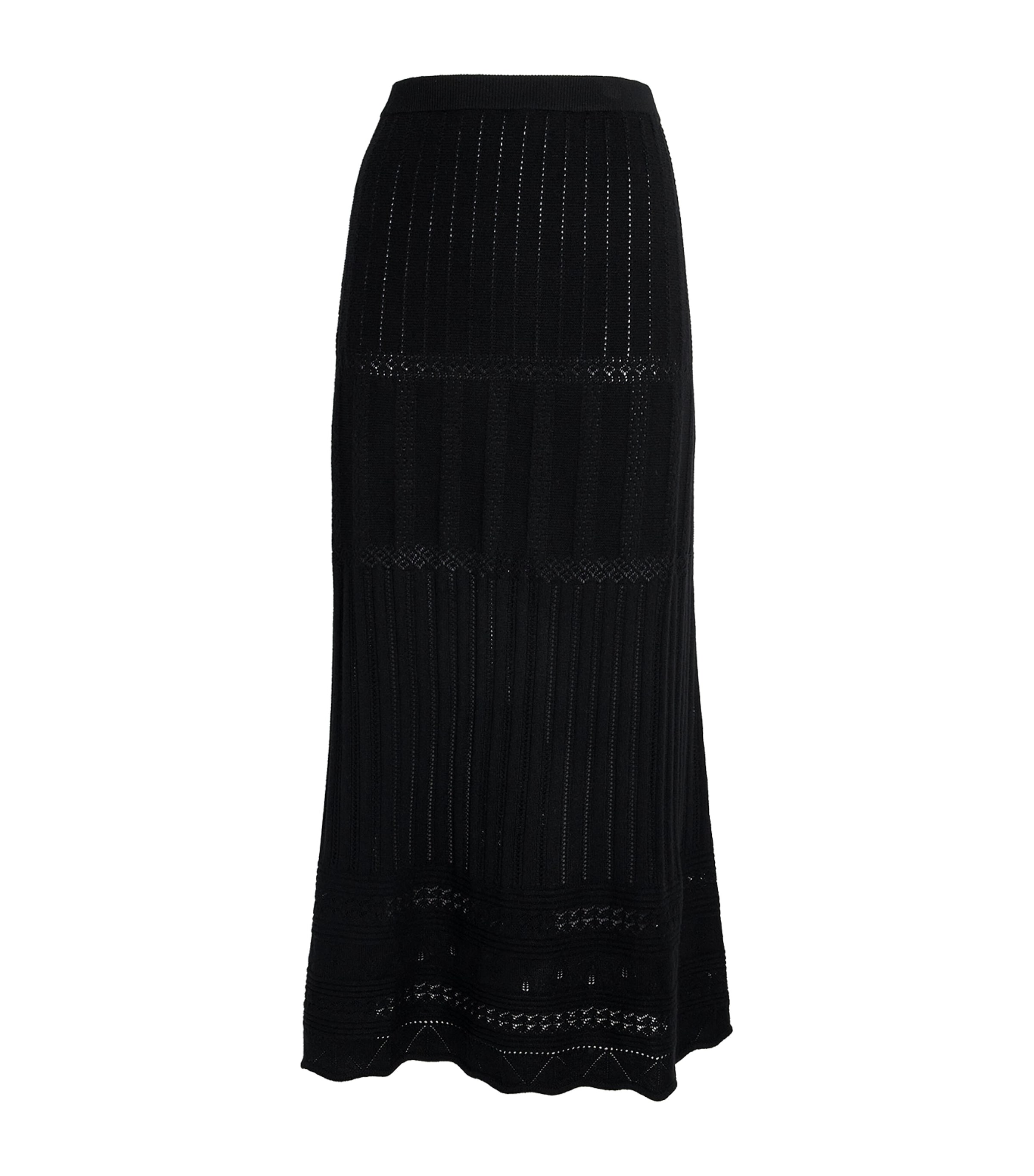 Wool-Cashmere Rythmée Maxi Skirt 1001 NOIR Image 1