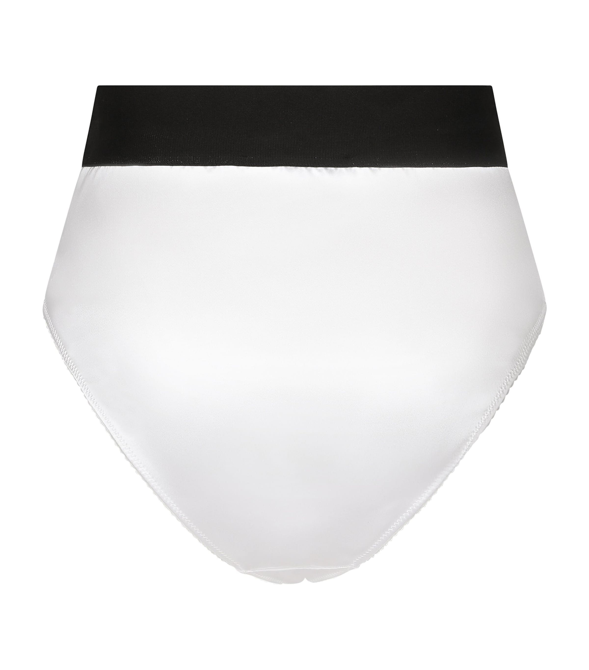 Dolce&Gabbana Womens Satin High-Waist Briefs Optical White Image 3