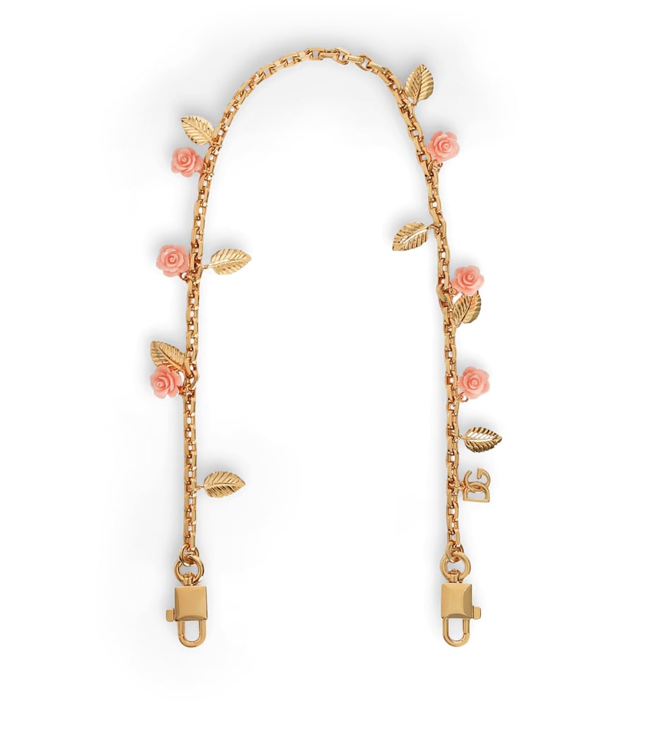 Dolce&Gabbana Floral Chain Bag Strap Ottone/rosa Image 1