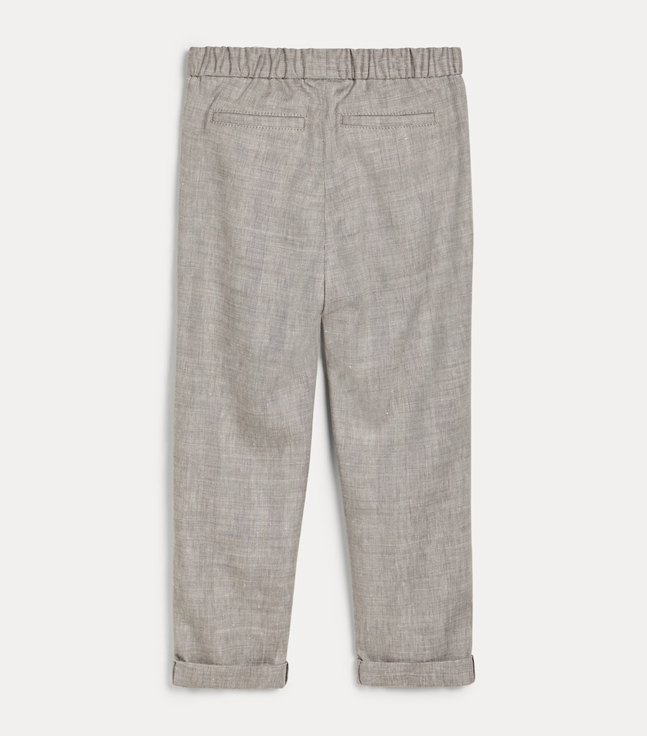 Brunello Cucinelli Kids Linen-Wool Trousers (4-6 Years) Image 3