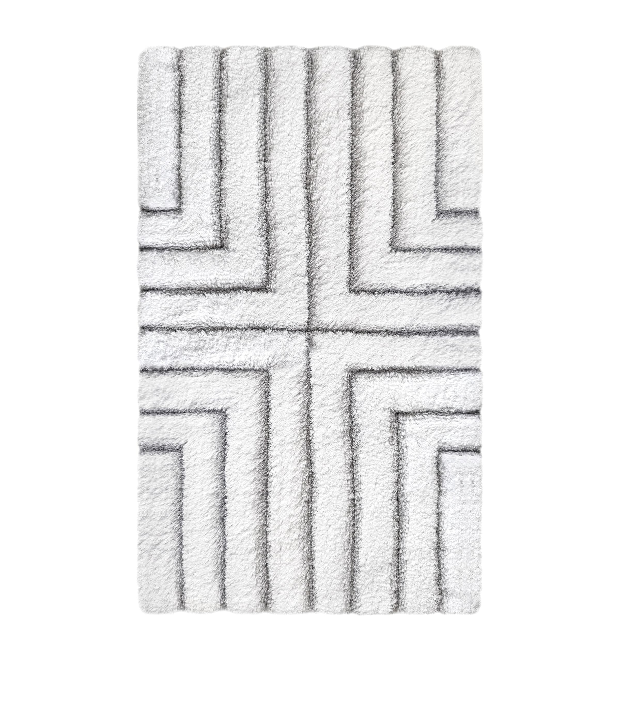 Graccioza Egyptian Cotton 3d Way Bath Mat In Gray