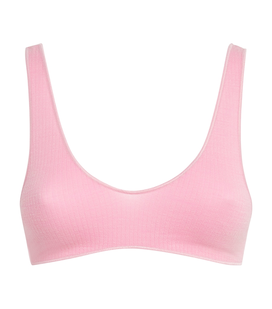 Skims Womens Wool Rib Bralette Halite Image 1