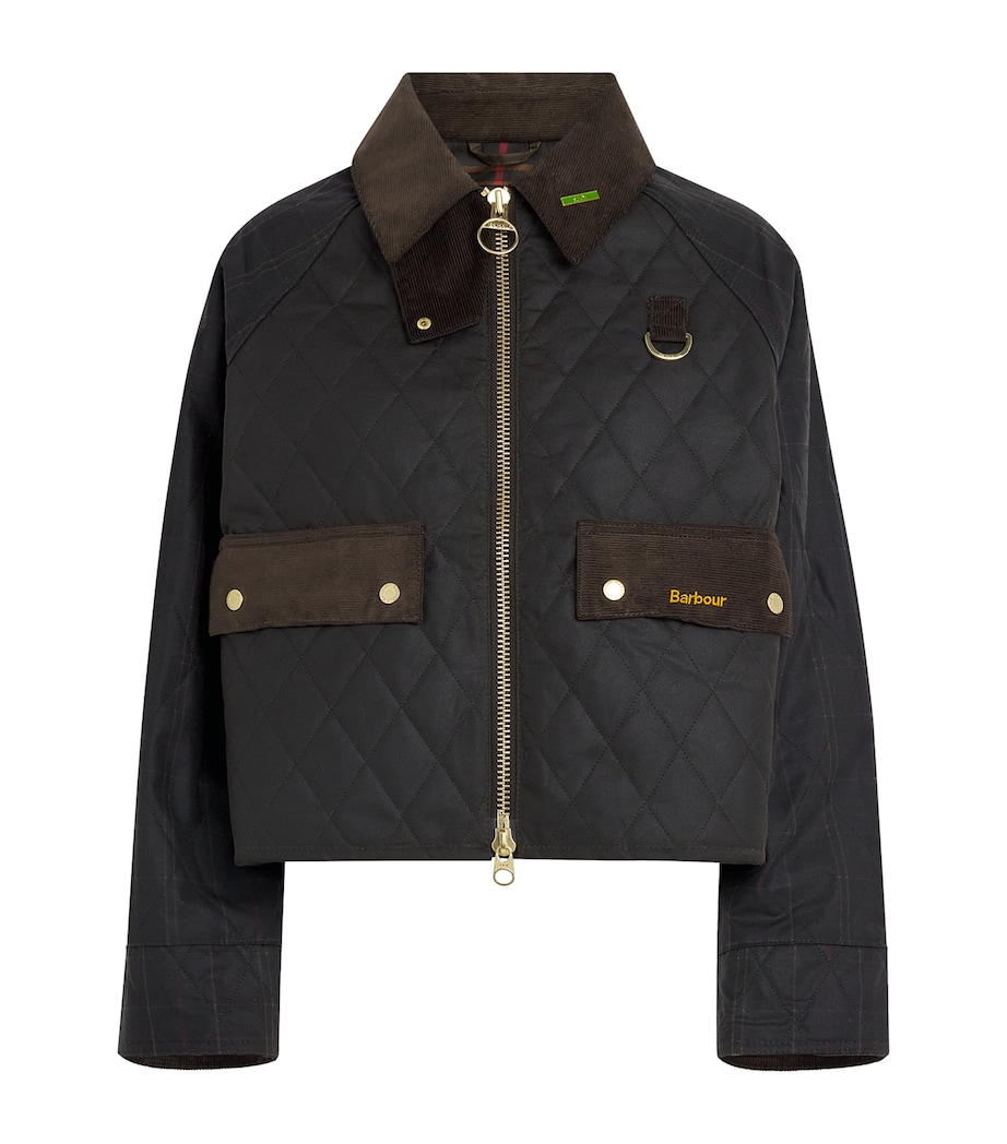Barbour Womens Quilted Reimagined Icons Jacket Olive/classic Image 1