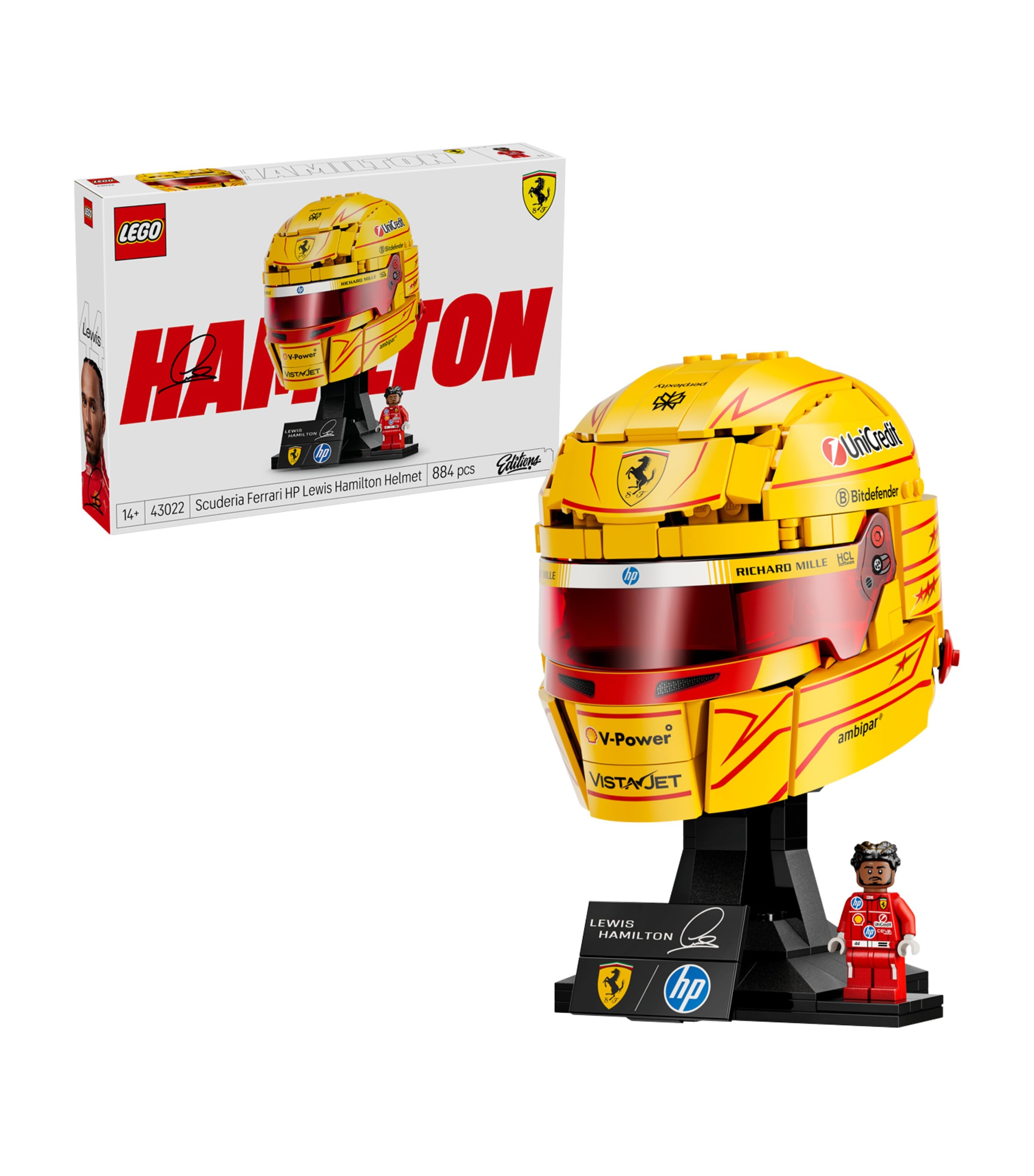 Lego Scuderia Ferrari HP Lewis Hamilton Helmet 43022 Image 1