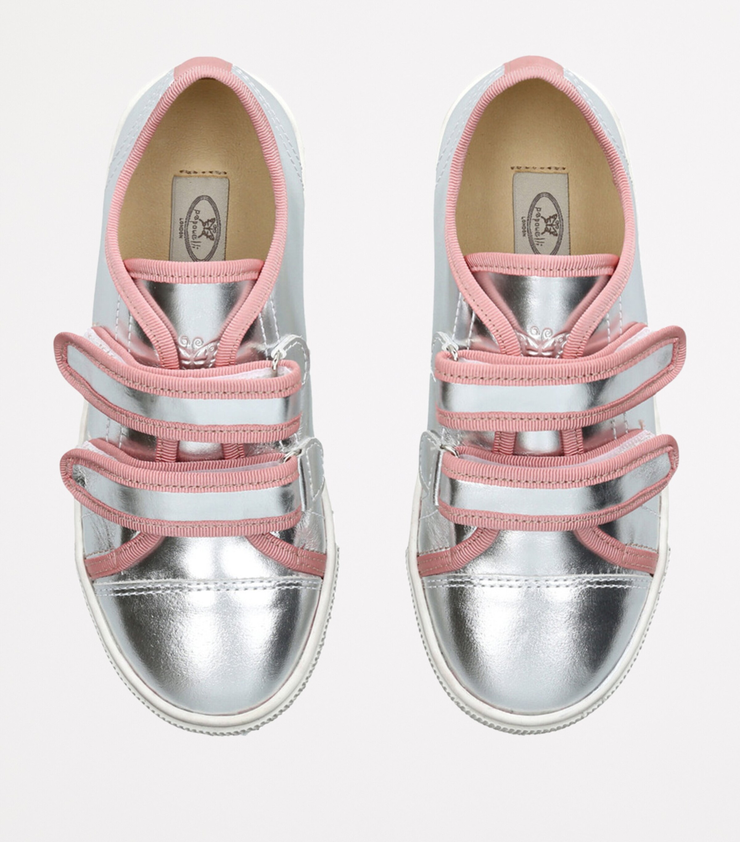 papouelli Leather Elfina Sneakers Silver Com Image 4