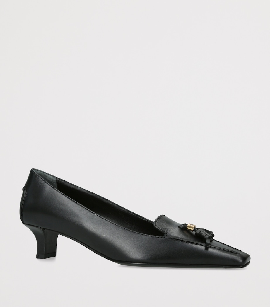 Tod's Leather Cuoio Pumps 10 Black Image 2