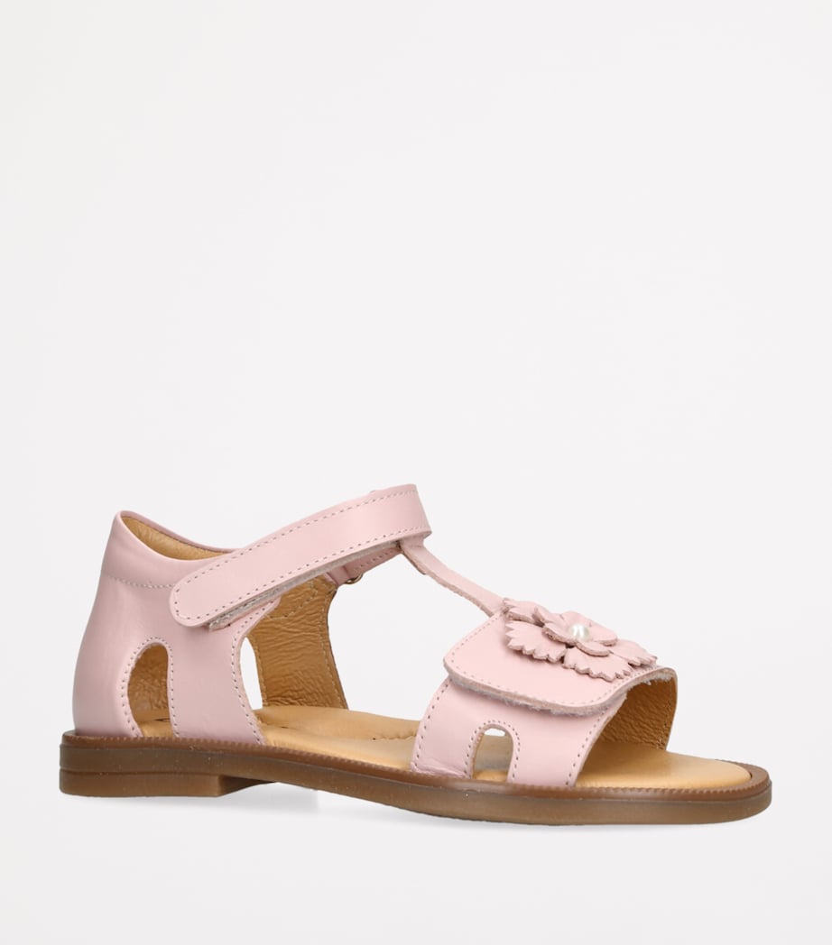 papouelli Leather Emerald Sandals Pink Image 3