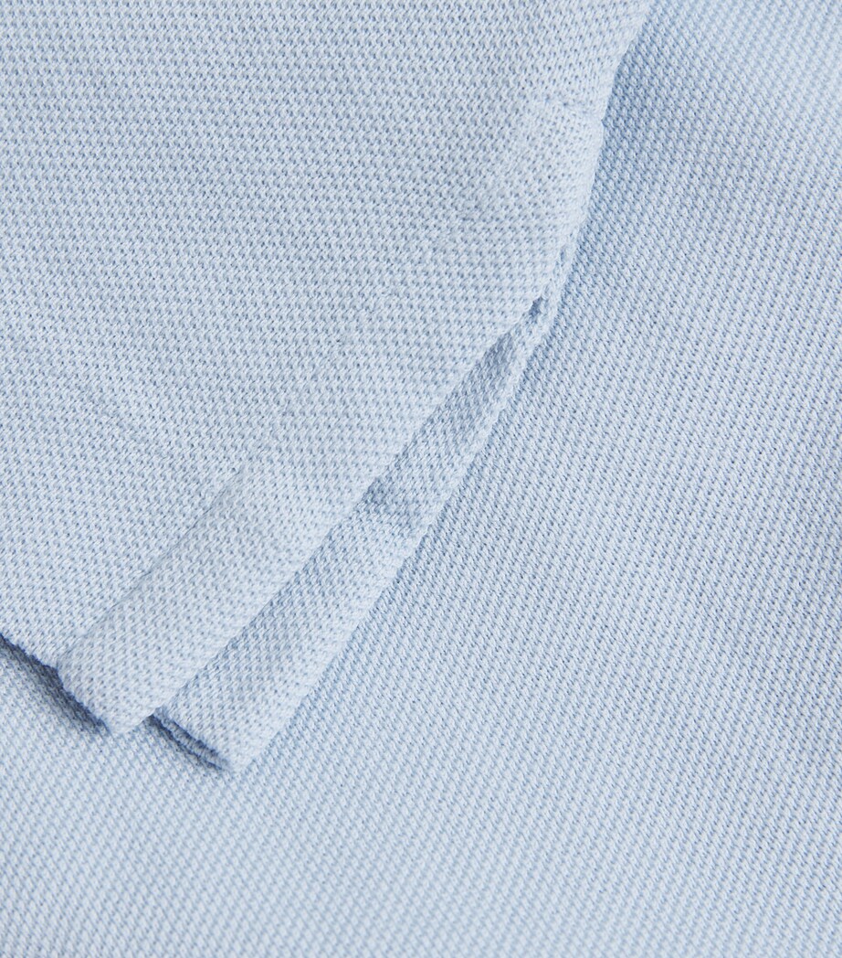 Ralph Lauren Purple Label Mens Cotton Polo Shirt Chambray Blue Image 5