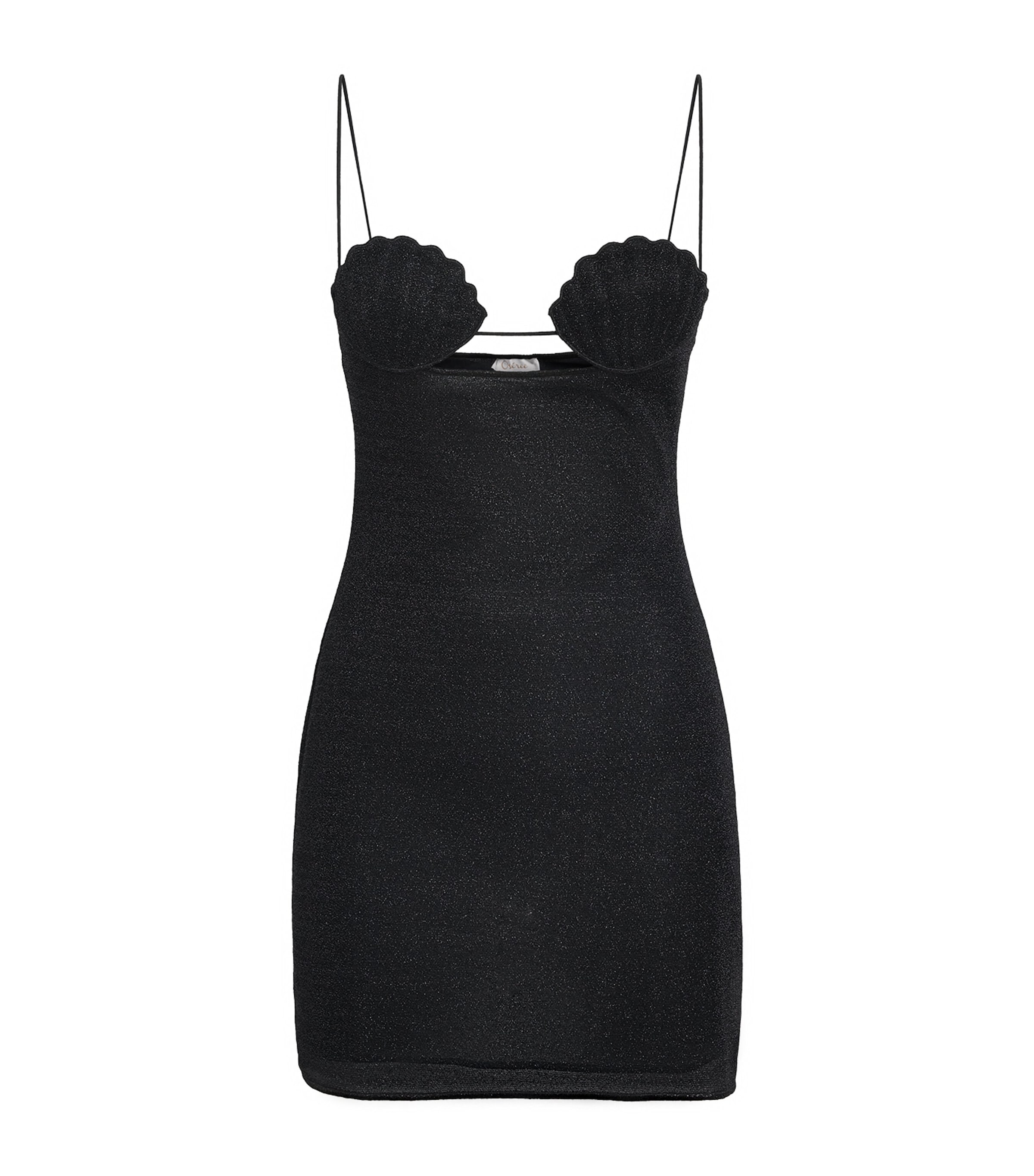 Oséree Black Lumière Shell Mini Dress | Harrods CA