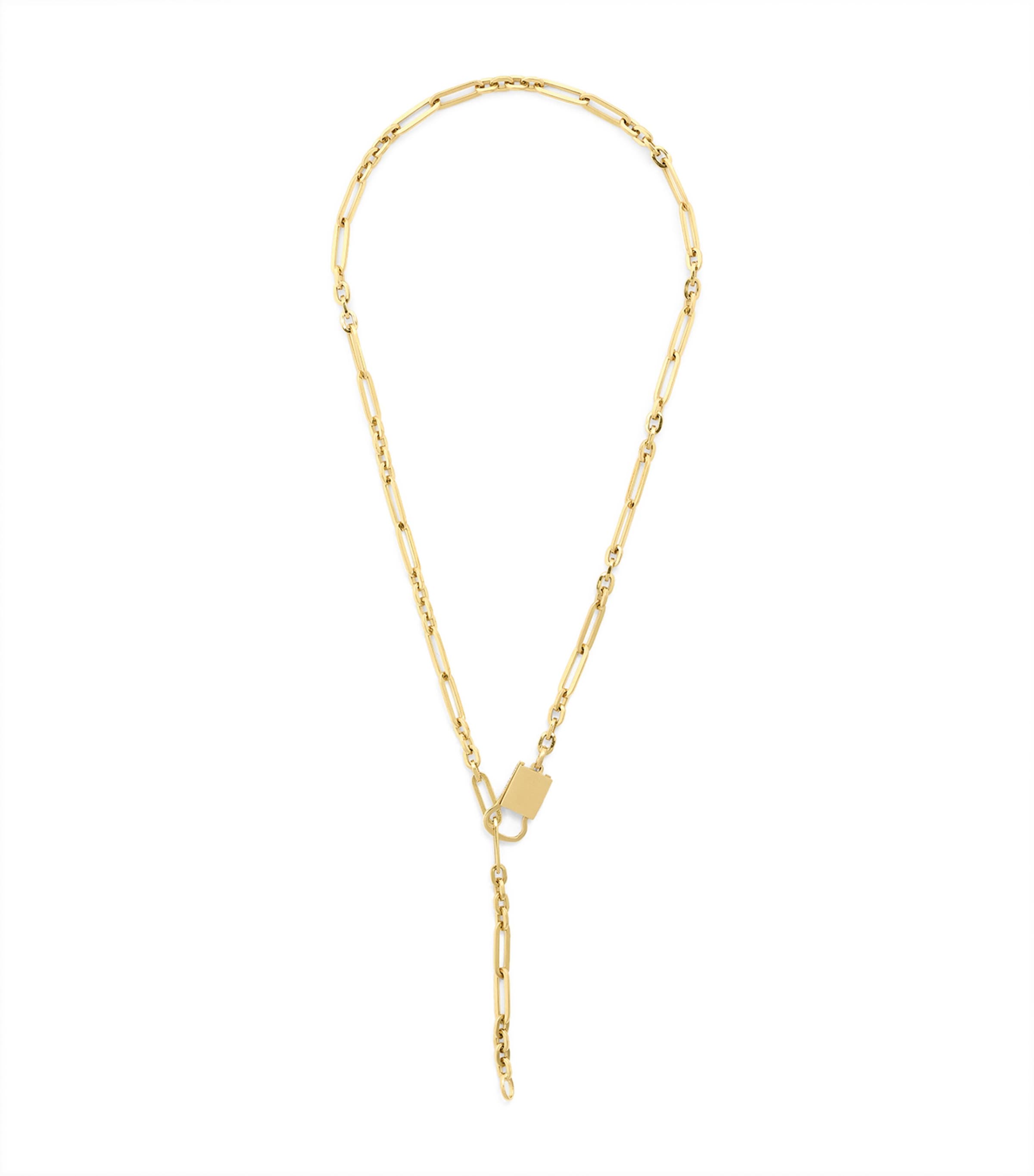 Jade Trau Yellow Gold Betty Paige Lariat Necklace In Gold